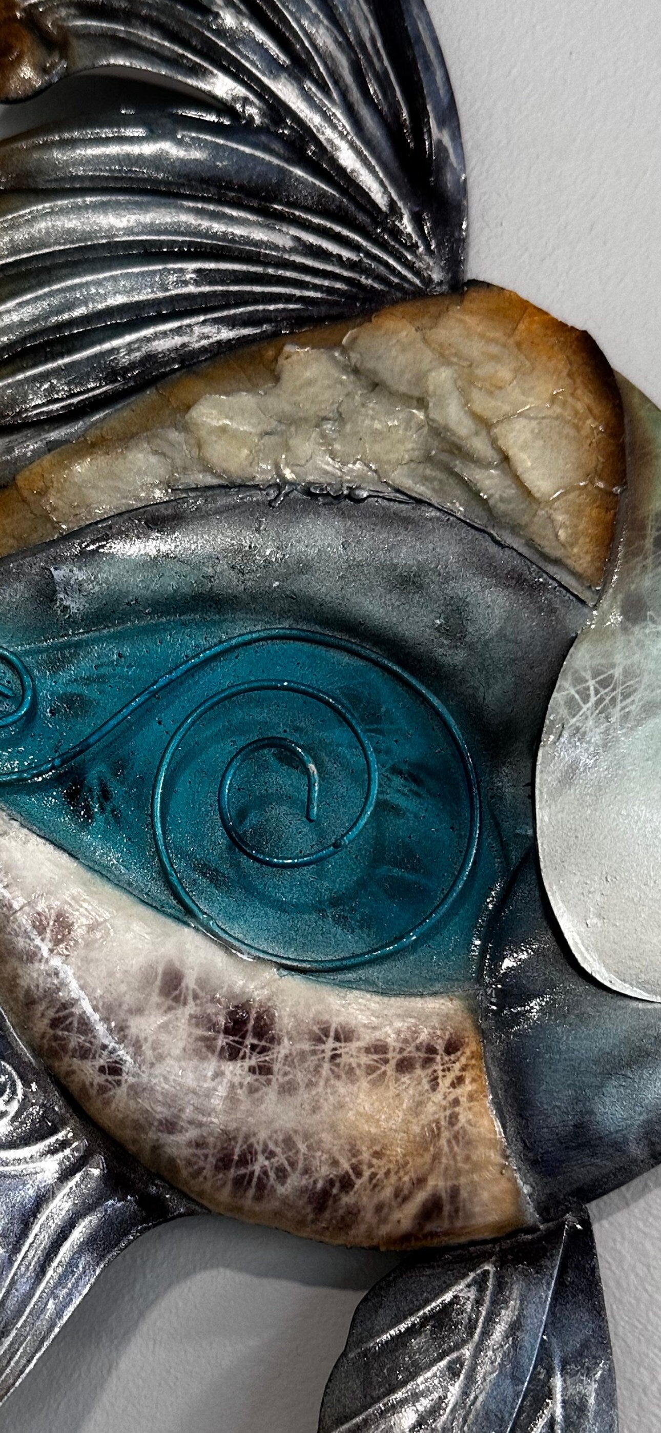 Tropical Metal Wall Art Uniquely Made With Capiz Shells Patio Beach Decor Ocean Themed Bathroom Coastal Ocean Wall Art Tropical Home Decor