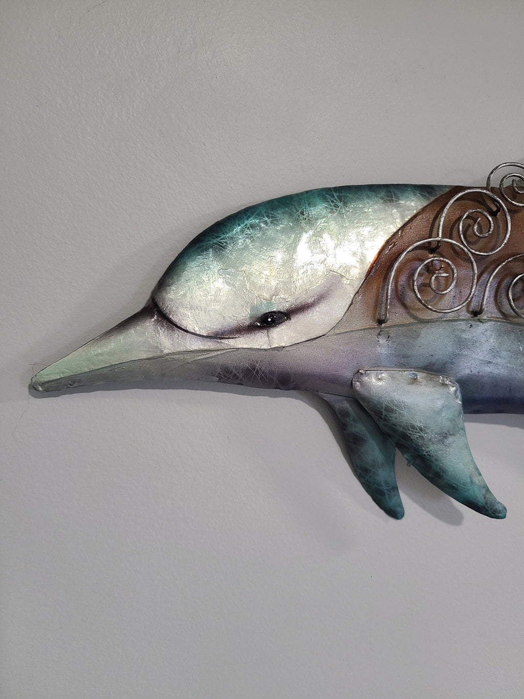Dolphin Metal Wall Art Tropical Home Decor Unique Gift Housewarming Present Birthday Gift Ideas Patio Decor Beach Decor Beach Theme Sea Life