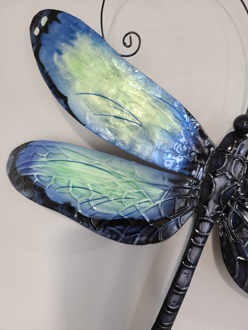 Dragonfly Metal Wall Art Made Unique With Capiz Shells Tropical Home Wall Decor Dragonflies For Garden And Patio Nature Inspired Decor