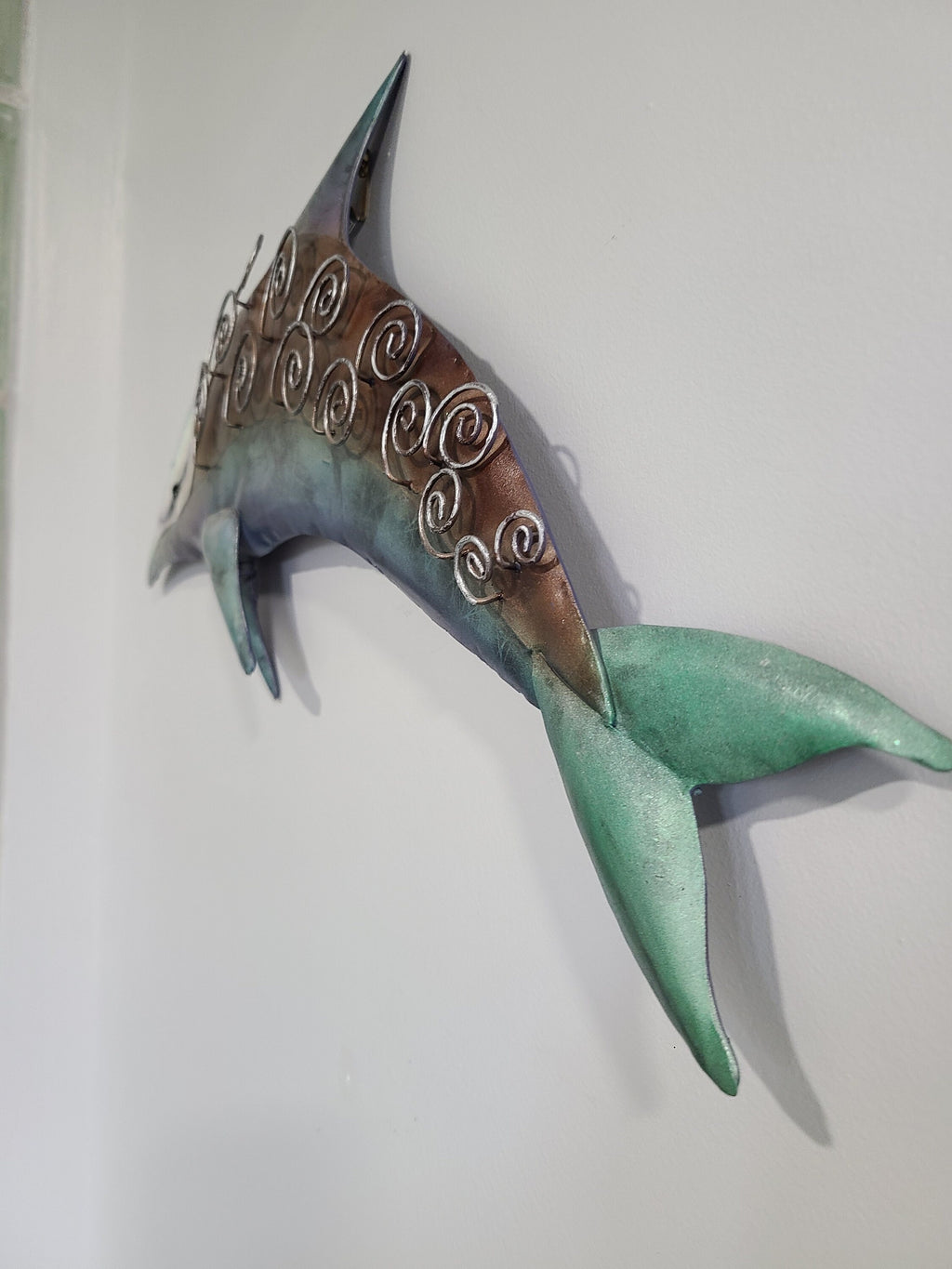 Dolphin Metal Wall Art Tropical Home Decor Unique Gift Housewarming Present Birthday Gift Ideas Patio Decor Beach Decor Beach Theme Sea Life