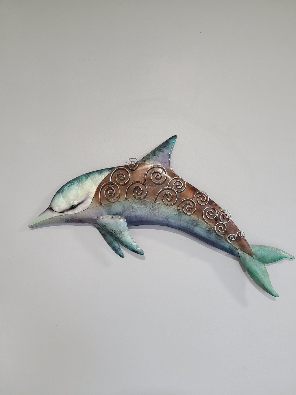 Dolphin Metal Wall Art Tropical Home Decor Unique Gift Housewarming Present Birthday Gift Ideas Patio Decor Beach Decor Beach Theme Sea Life