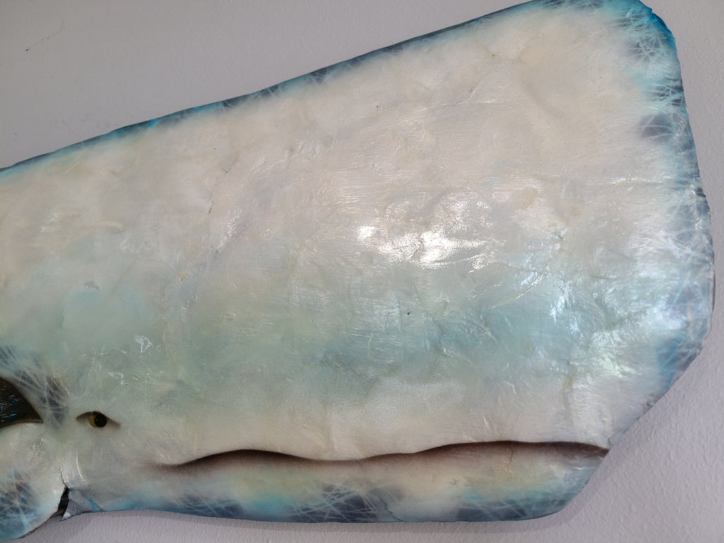 Whale Ocean Beach Coastal Themed Metal Wall Art Made Unique With Capiz Shells Tropical Home Decor Nautical Coastal Beach House Wall Art