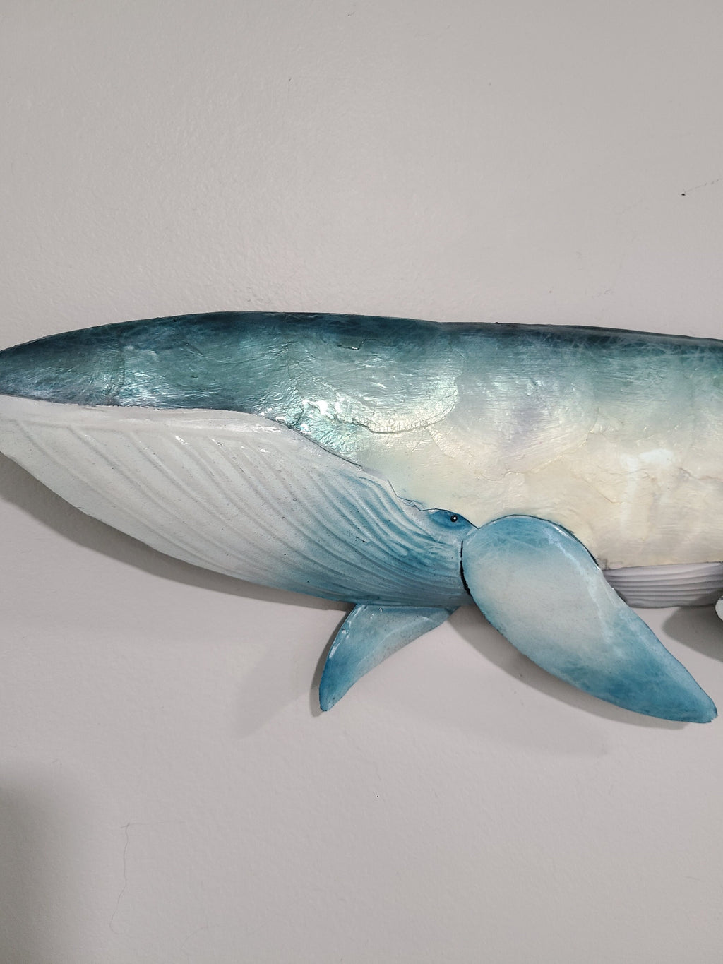 Whale Tropical Metal Wall Art Coastal Home Decor Made Unique With Capiz Shells Marine Life And Ocean Beach Themed Nautical House Wall Decor