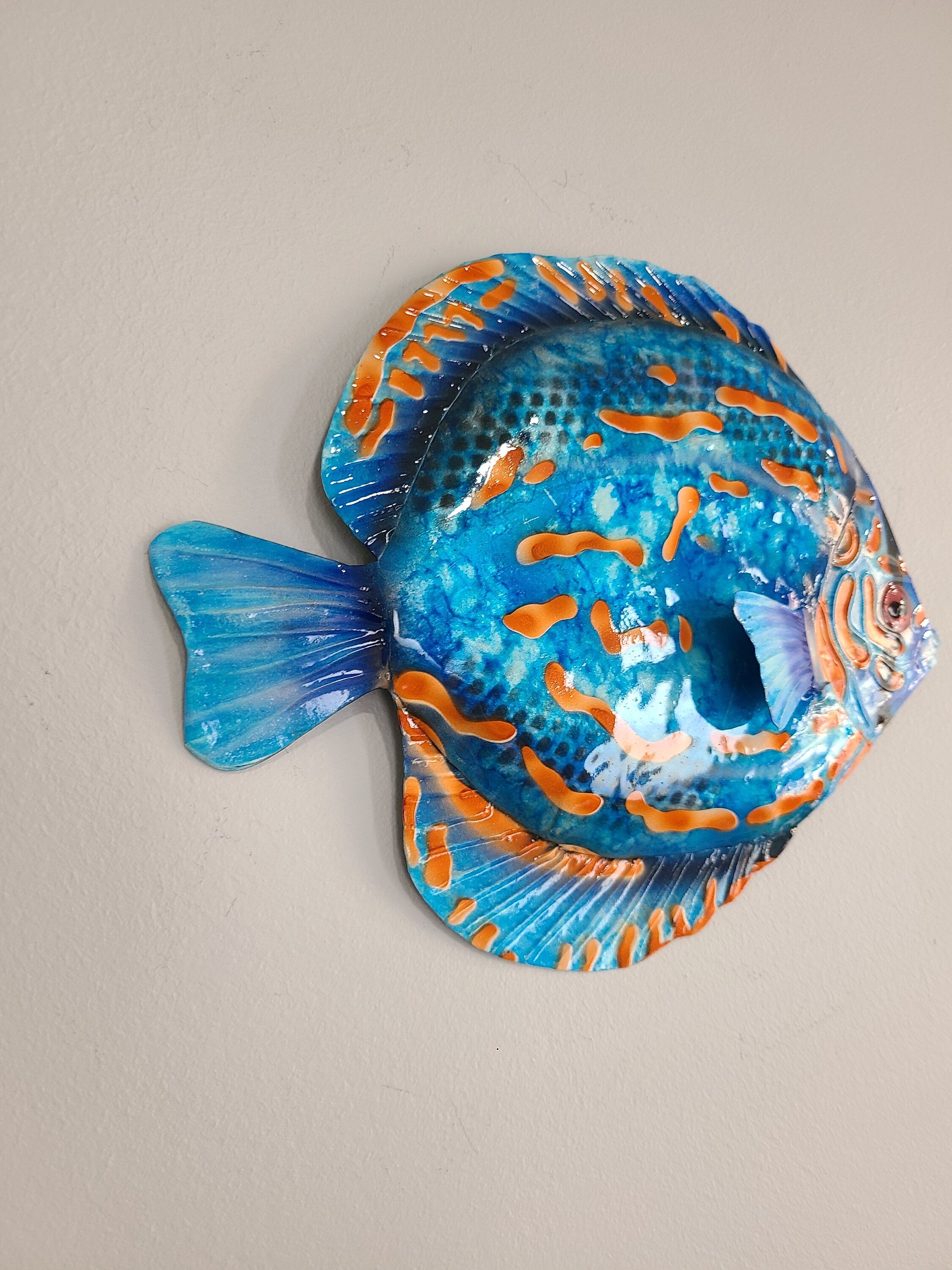 Metal Wall Hanging Home Decor Living Room Wall Art Bathroom Beach Theme Tropical Wall Decor Beach Theme Unique Gift Ideas Sea Life Decor