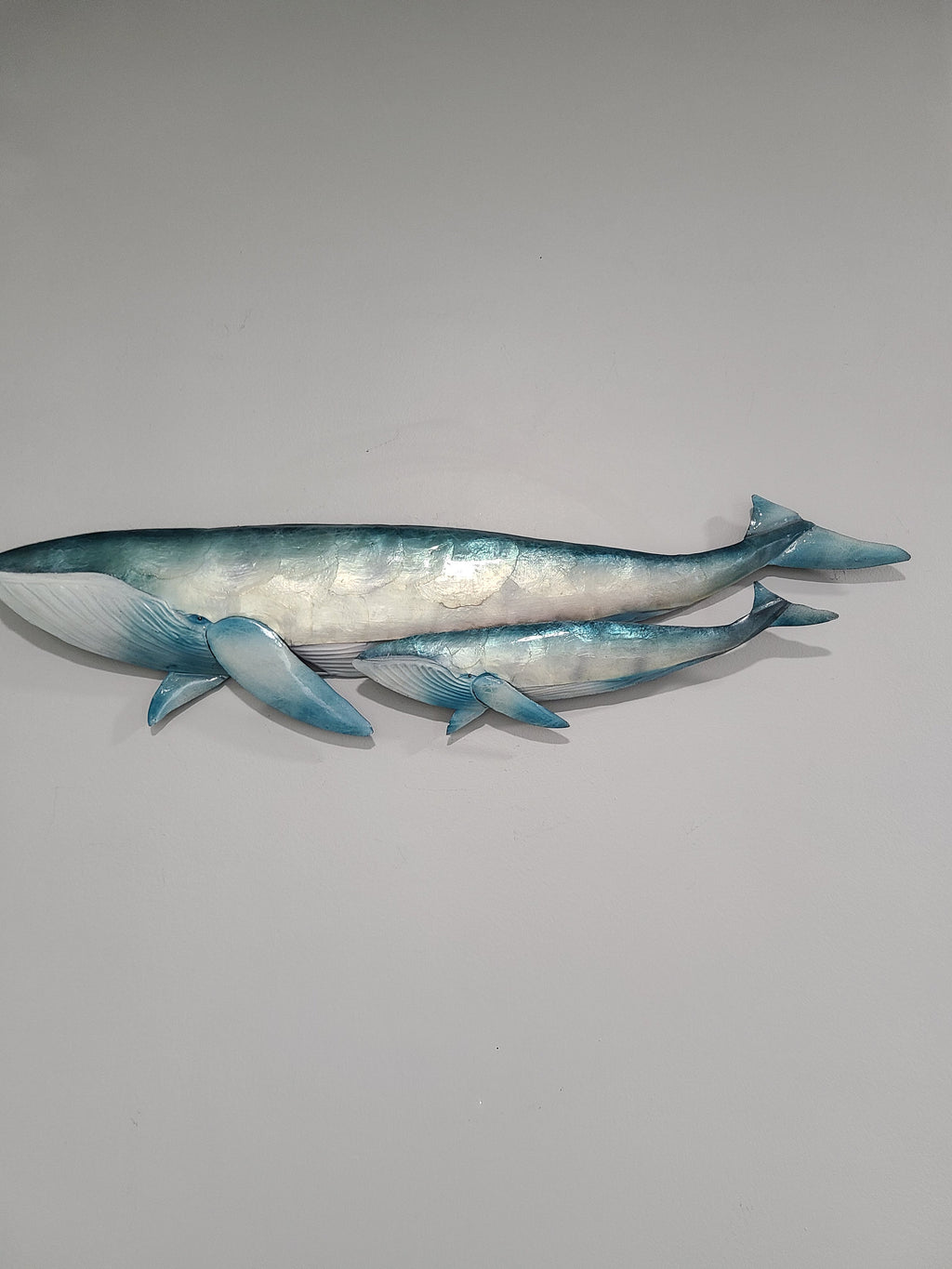 Whale Tropical Metal Wall Art Coastal Home Decor Made Unique With Capiz Shells Marine Life And Ocean Beach Themed Nautical House Wall Decor