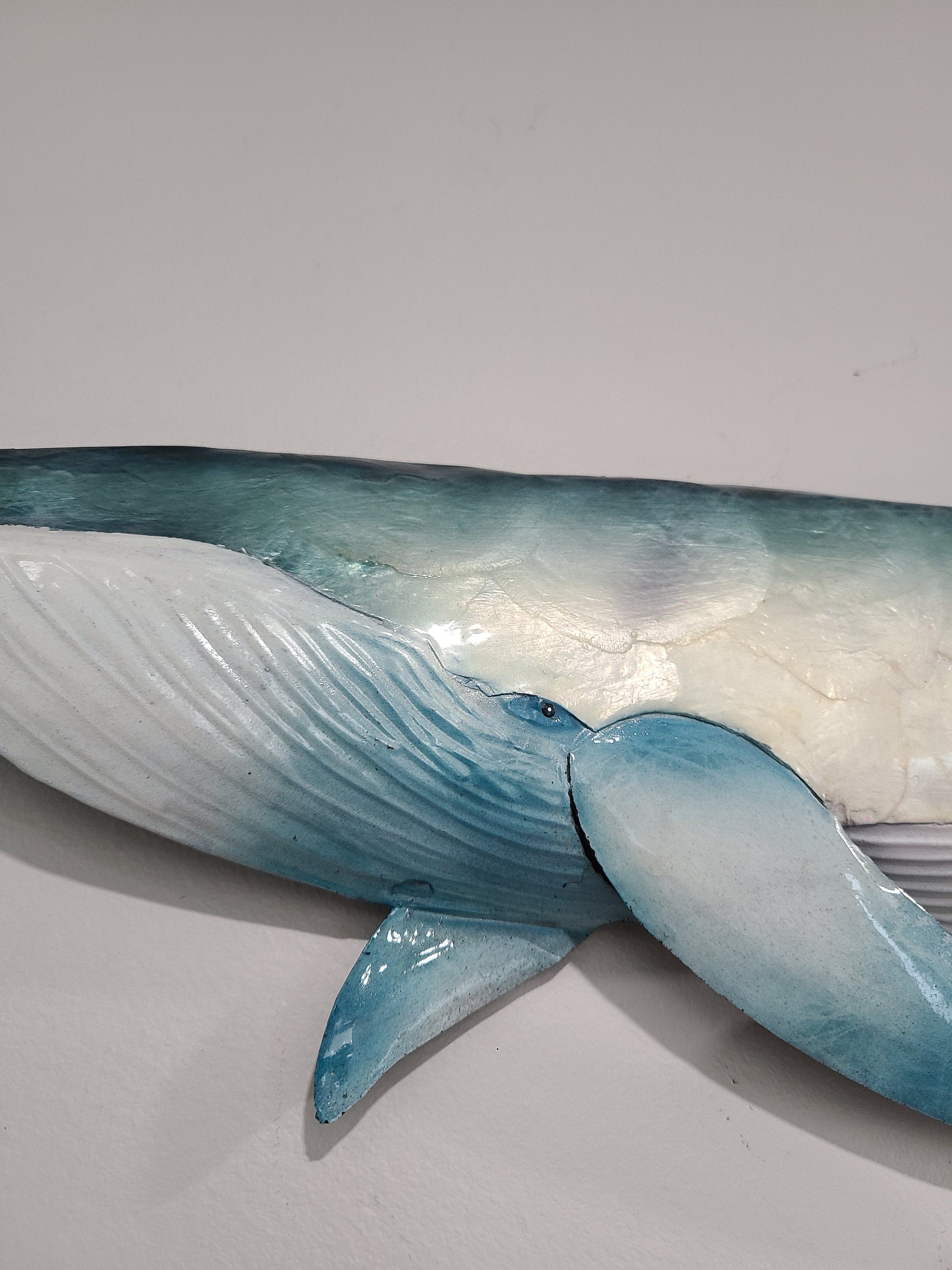 Whale Tropical Metal Wall Art Coastal Home Decor Made Unique With Capiz Shells Marine Life And Ocean Beach Themed Nautical House Wall Decor