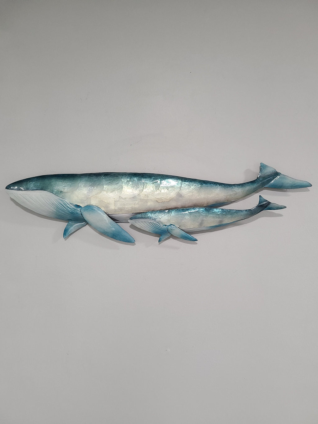 Whale Tropical Metal Wall Art Coastal Home Decor Made Unique With Capiz Shells Marine Life And Ocean Beach Themed Nautical House Wall Decor