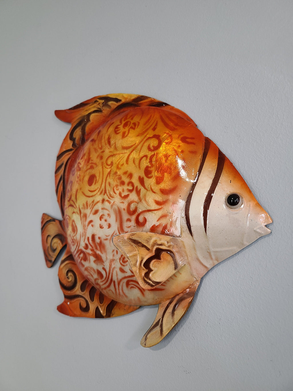 Fish Metal Wall Art Home Decor Unique Gift Tropical Decor Ocean Theme Living Room Wall Decor Patio Decor Wall Art Coastal Charm Beach Decor