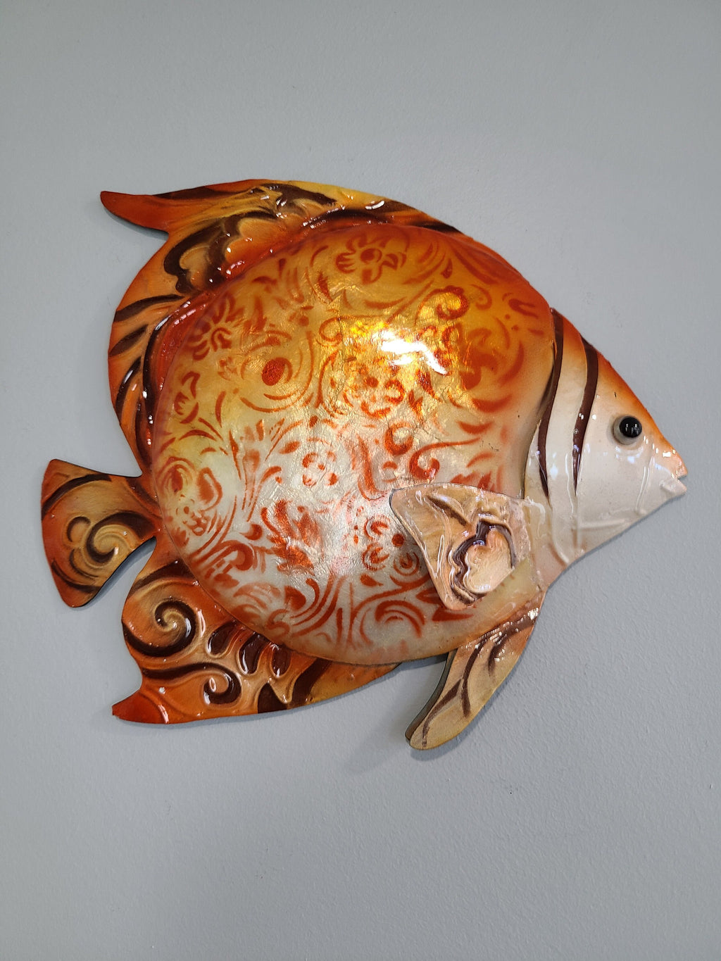 Fish Metal Wall Art Home Decor Unique Gift Tropical Decor Ocean Theme Living Room Wall Decor Patio Decor Wall Art Coastal Charm Beach Decor