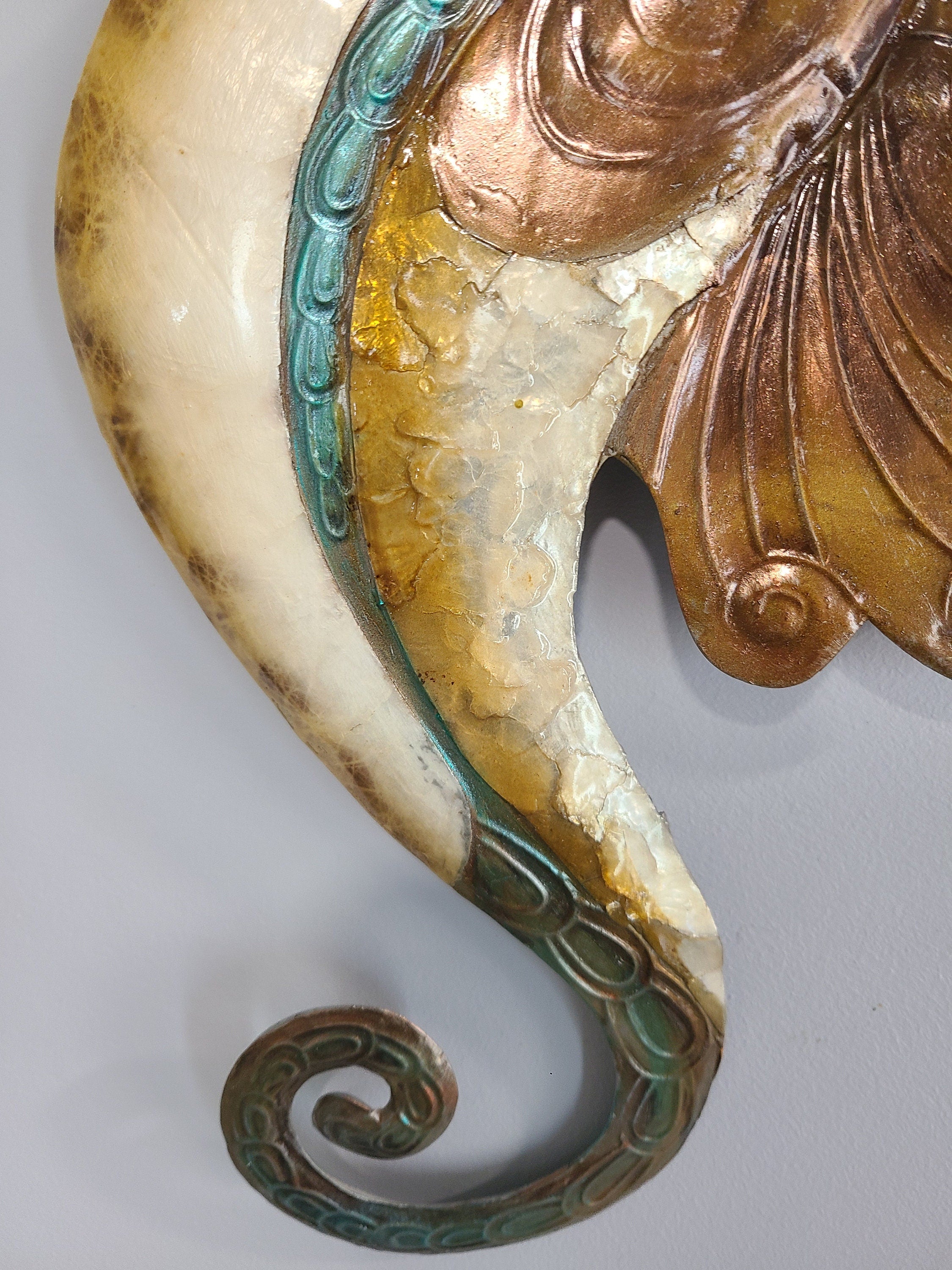 Seahorse Tropical Metal Home Decor Made Unique With Capiz Shells For Ocean Beach Lovers Wall Art Coastal Wall Decor Nautical Beach theme