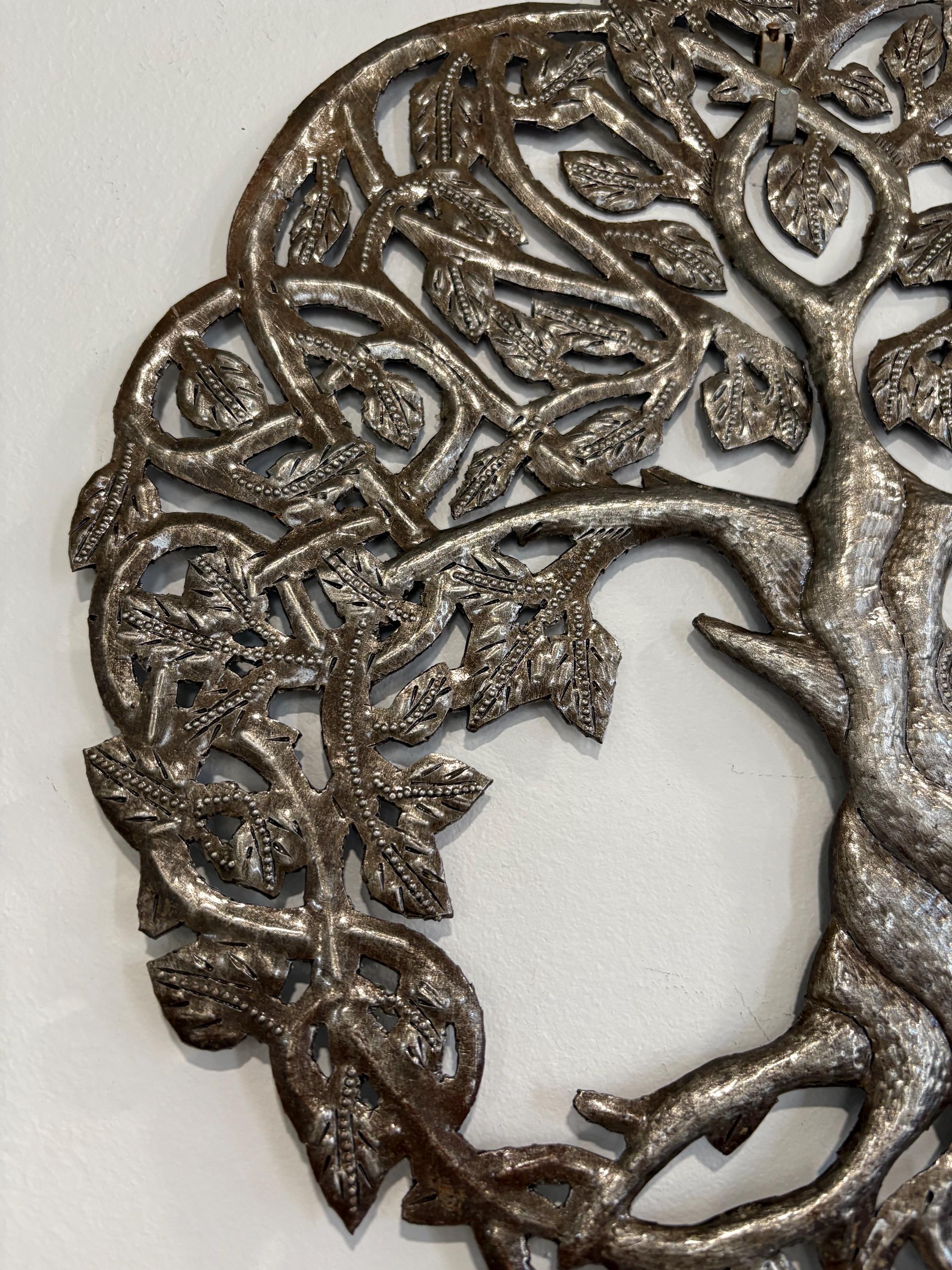 Mystical Tree Of Life Made Out Of Steel Drums Haitian Metal Wall Art Chakra Spiritual Symbol Of Growth Health Power And Healing Energy