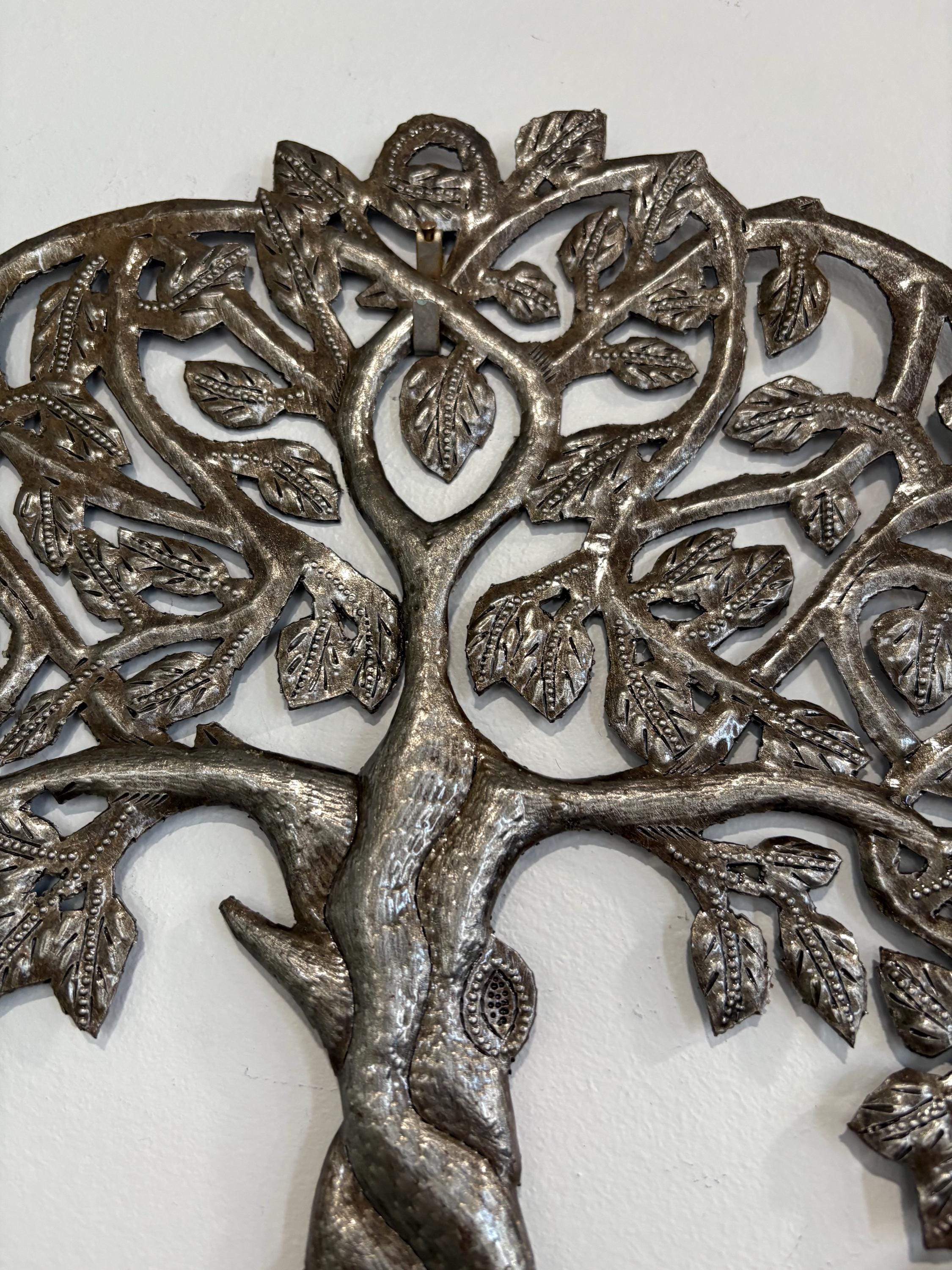 Mystical Tree Of Life Made Out Of Steel Drums Haitian Metal Wall Art Chakra Spiritual Symbol Of Growth Health Power And Healing Energy