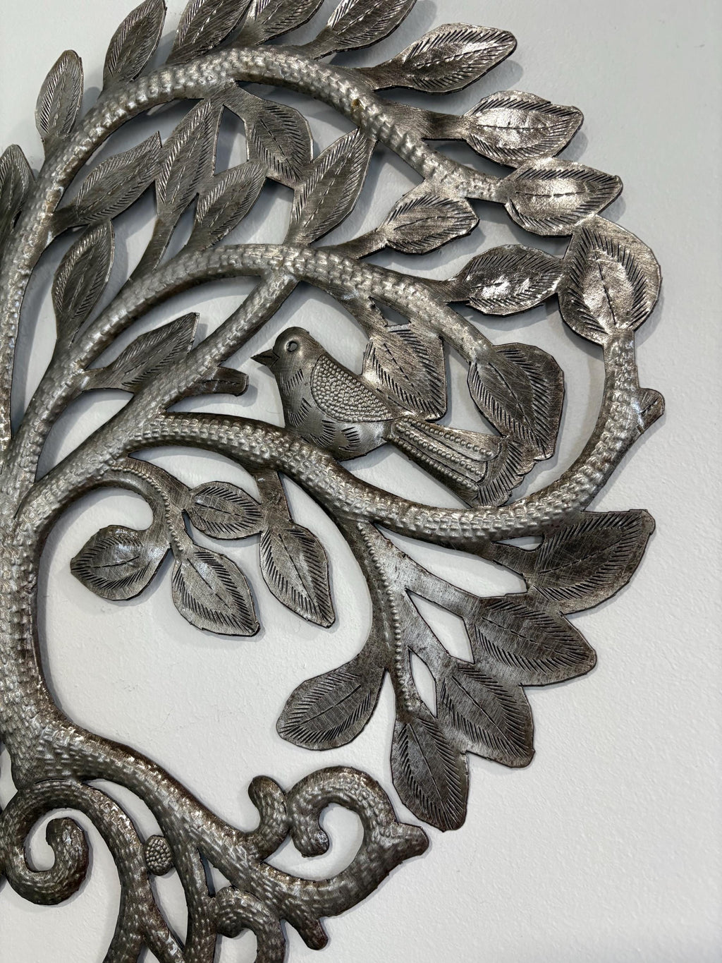 Mystical Tree Of Life Made Out Of Steel Drums Heart Shape Tree Of Love Haitian Metal Wall Art Spiritual Symbol Heart Chakra Healing Energy