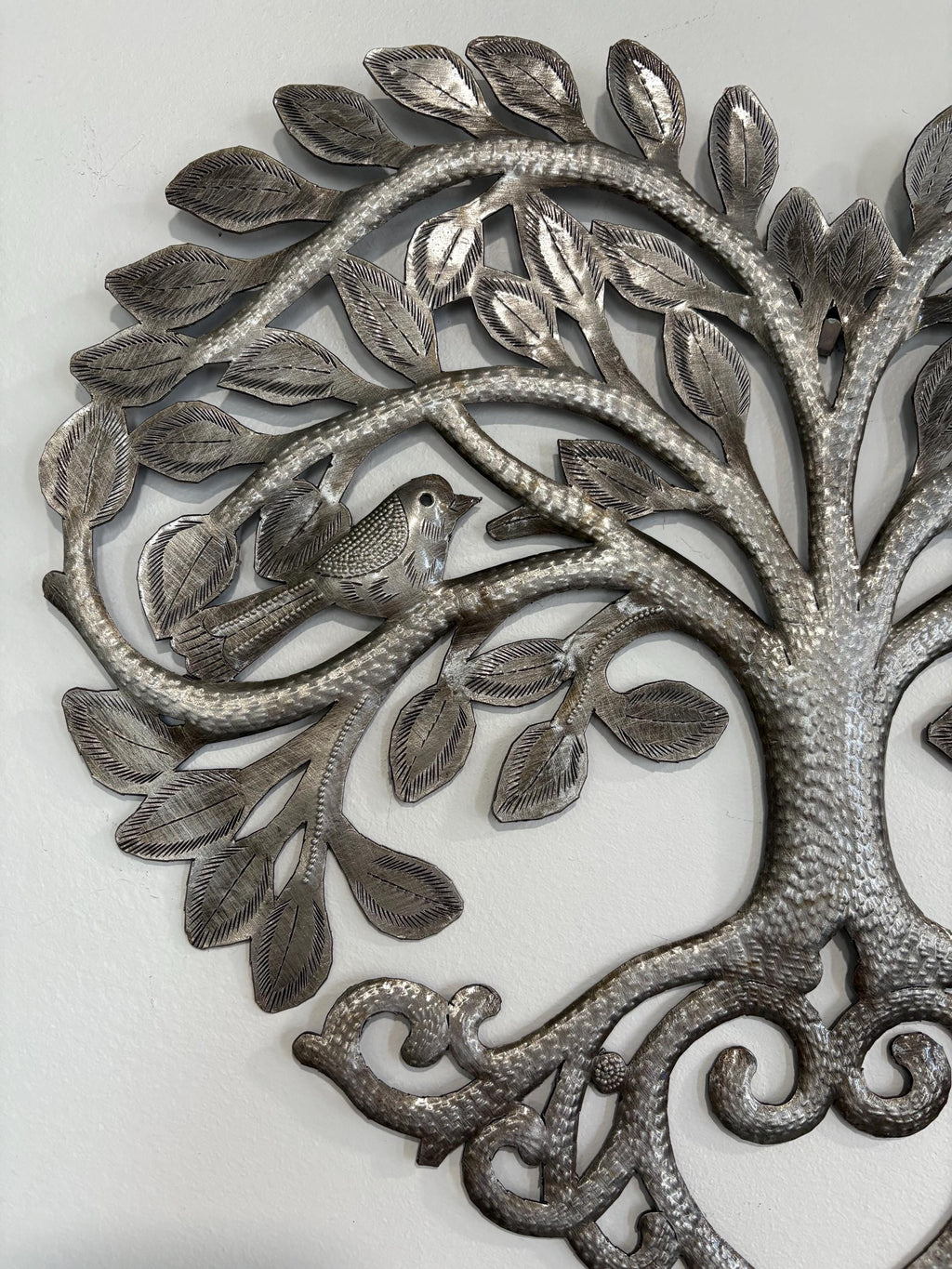 Mystical Tree Of Life Made Out Of Steel Drums Heart Shape Tree Of Love Haitian Metal Wall Art Spiritual Symbol Heart Chakra Healing Energy