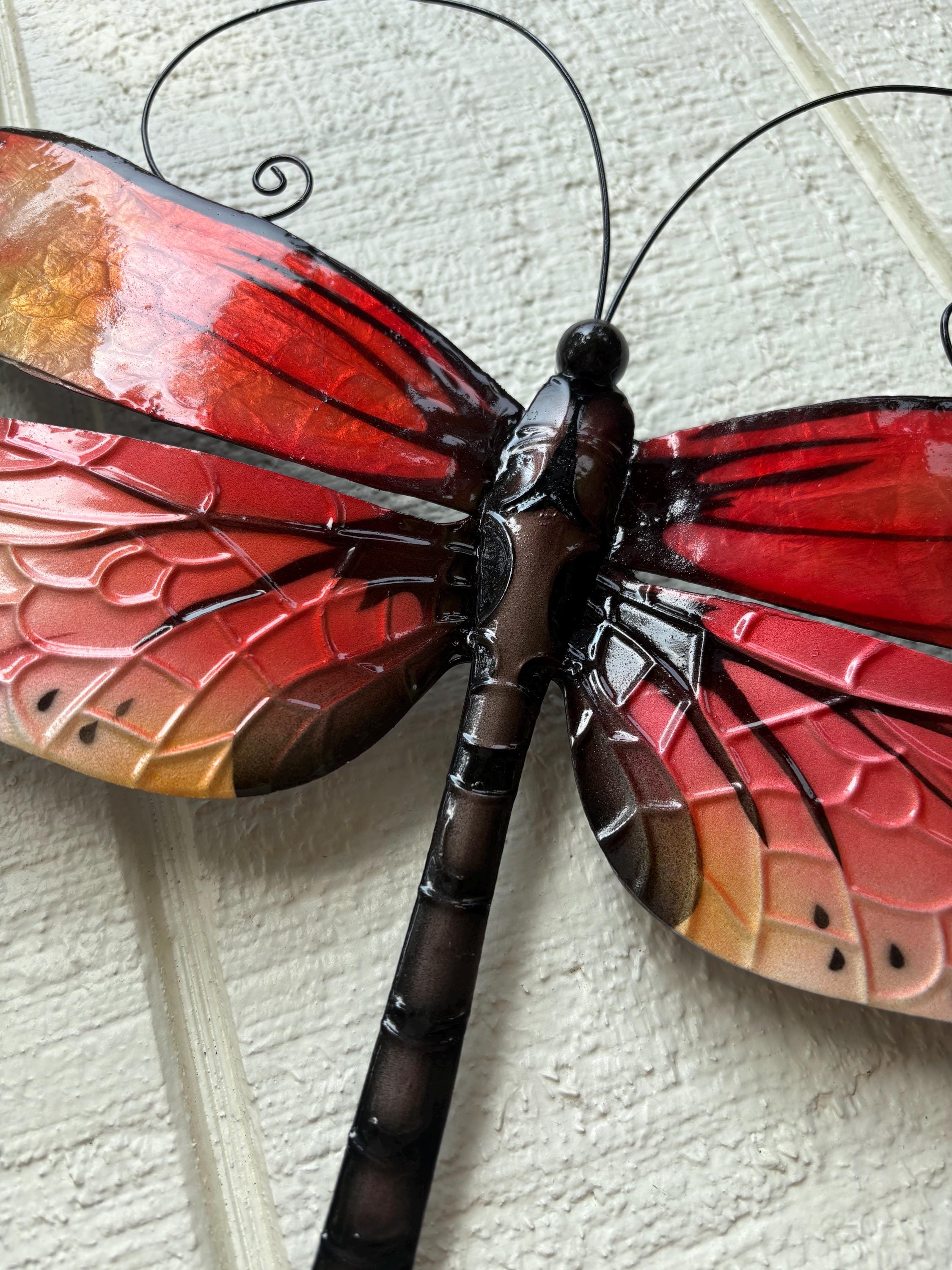 Dragonfly Metal Wall Art Made Unique With Capiz Shells Tropical Home Decor Dragonflies Symbolize Transformation Of Hope And New Beginnings