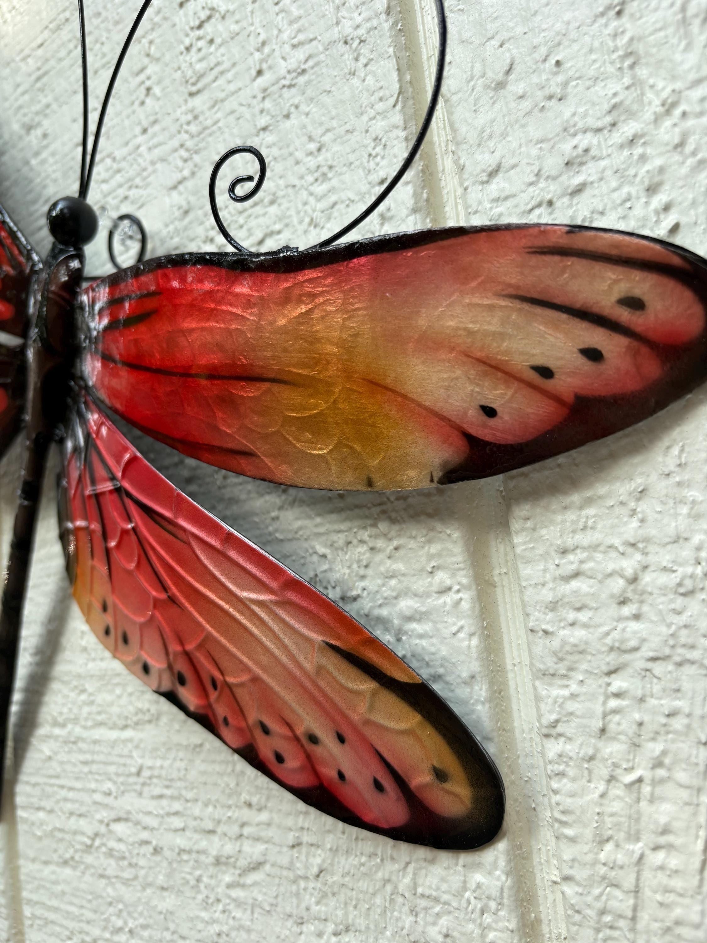 Dragonfly Metal Wall Art Made Unique With Capiz Shells Tropical Home Decor Dragonflies Symbolize Transformation Of Hope And New Beginnings