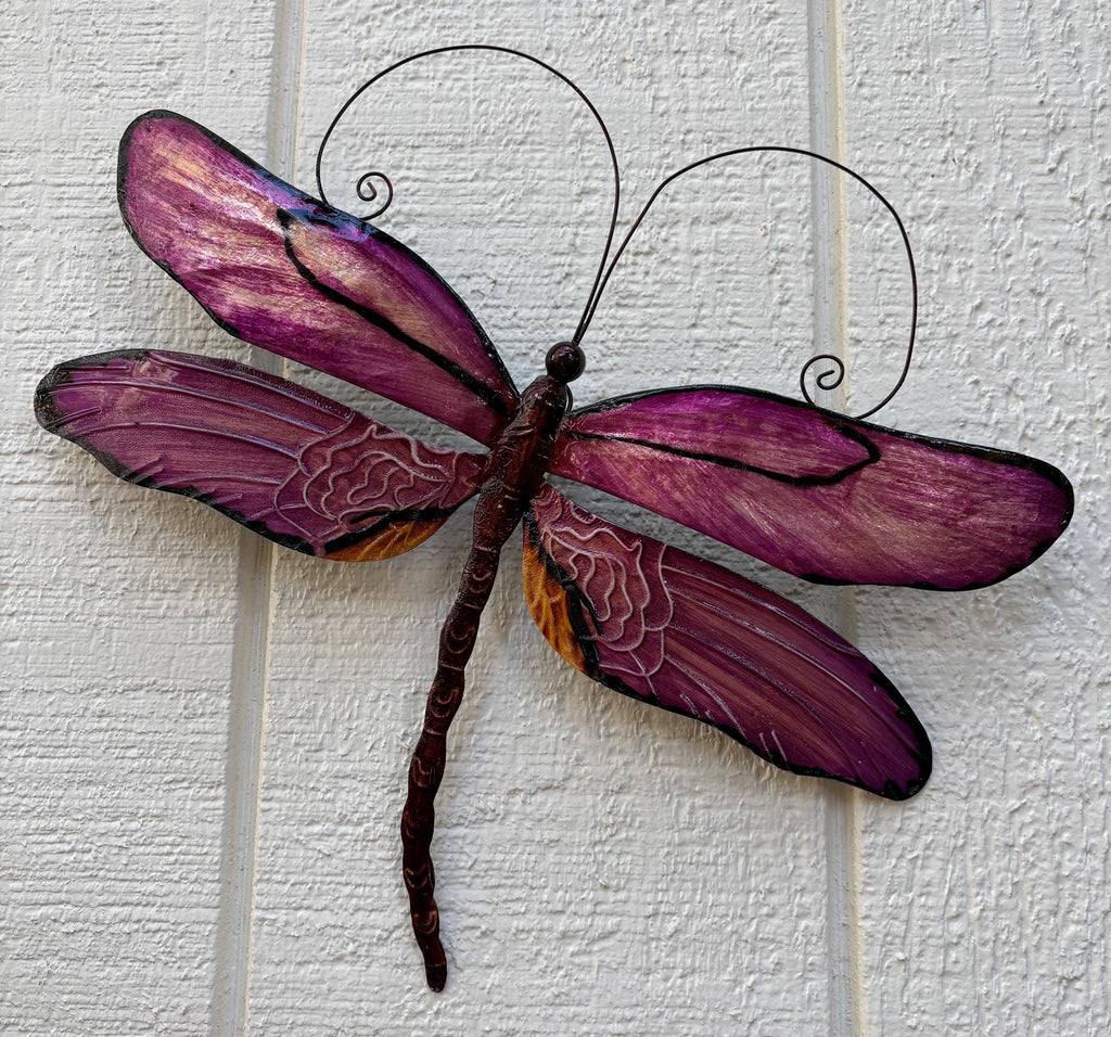 Dragonfly Tropical Metal Wall Decor Made Unique With Capiz Shells Dragonflies Nature Inspired Home Garden Patio Decor Bathroom wall Decor