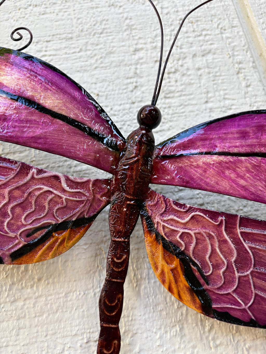 Dragonfly Tropical Metal Wall Decor Made Unique With Capiz Shells Dragonflies Nature Inspired Home Garden Patio Decor Bathroom wall Decor