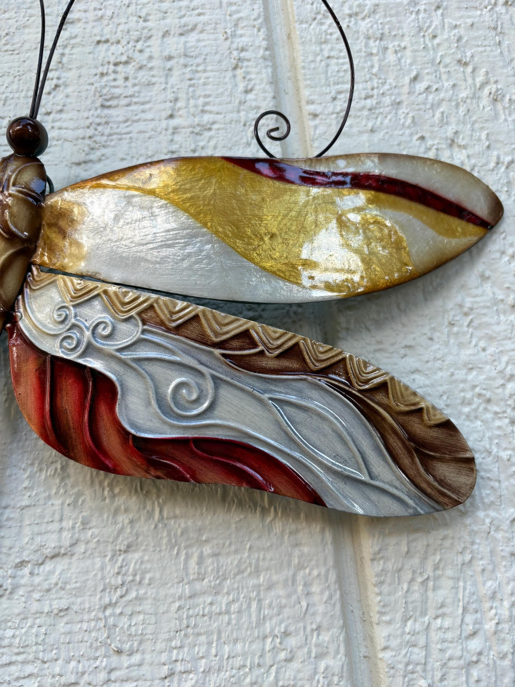 Dragonfly Tropical Metal Wall Decor Made Unique With Capiz Shells Dragonflies Nature Inspired Home Garden Patio Decor Bathroom wall Decor