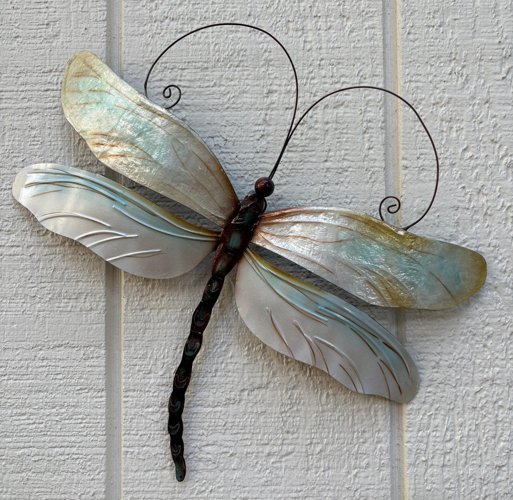 Dragonfly Tropical Metal Wall Decor Made Unique With Capiz Shells Dragonflies Nature Inspired Home Garden Patio Decor Bathroom wall Decor