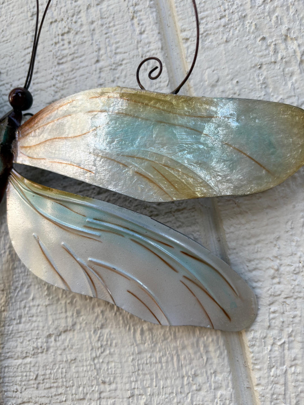 Dragonfly Tropical Metal Wall Decor Made Unique With Capiz Shells Dragonflies Nature Inspired Home Garden Patio Decor Bathroom wall Decor