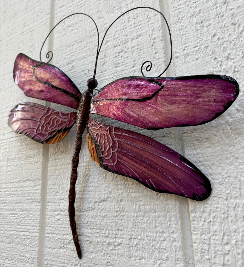 Dragonfly Tropical Metal Wall Decor Made Unique With Capiz Shells Dragonflies Nature Inspired Home Garden Patio Decor Bathroom wall Decor