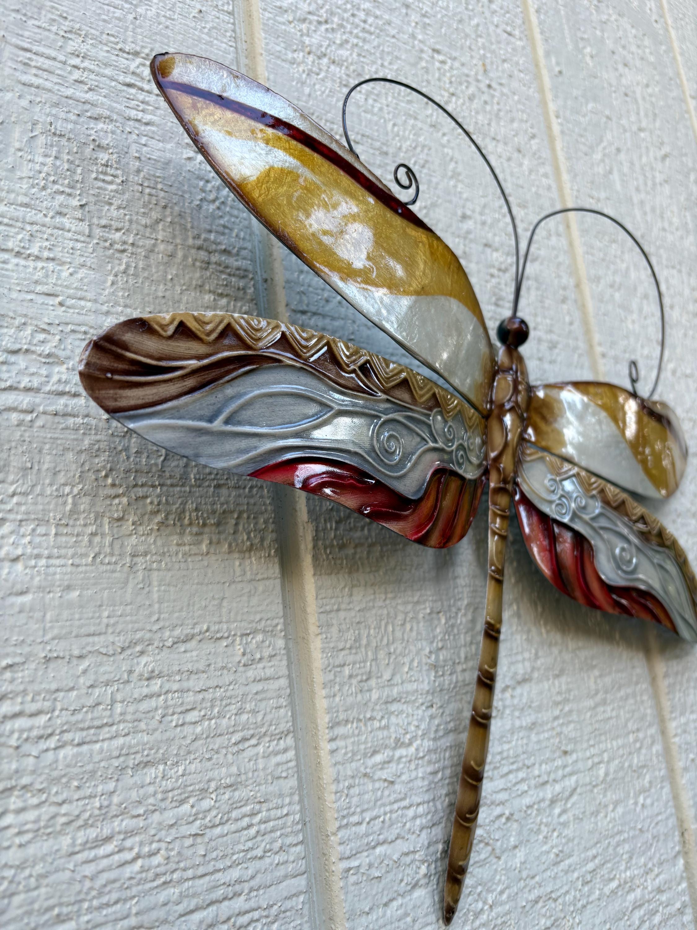 Dragonfly Tropical Metal Wall Decor Made Unique With Capiz Shells Dragonflies Nature Inspired Home Garden Patio Decor Bathroom wall Decor