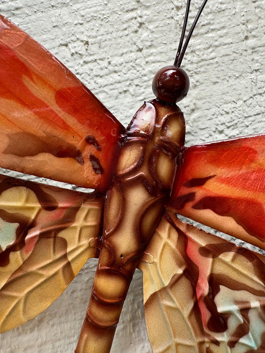 Dragonfly Metal Wall Art Tropical Beach House Decor Made Unique With Capiz Patio Yard & Garden Art Dragonflies Nature Inspired Gifts