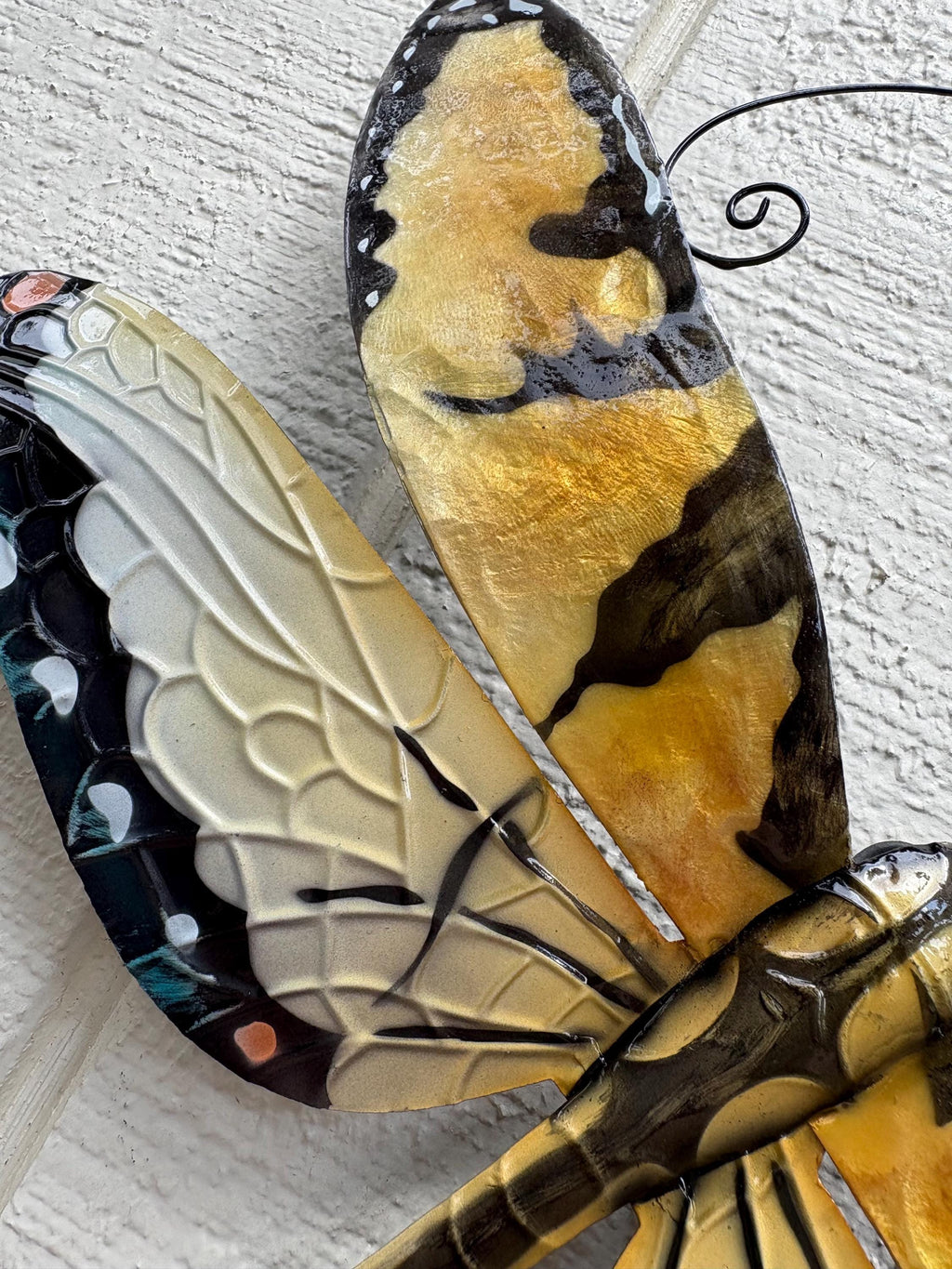 Dragonfly Metal Wall Art Tropical Beach House Decor Made Unique With Capiz Patio Yard & Garden Art Dragonflies Nature Inspired Gifts