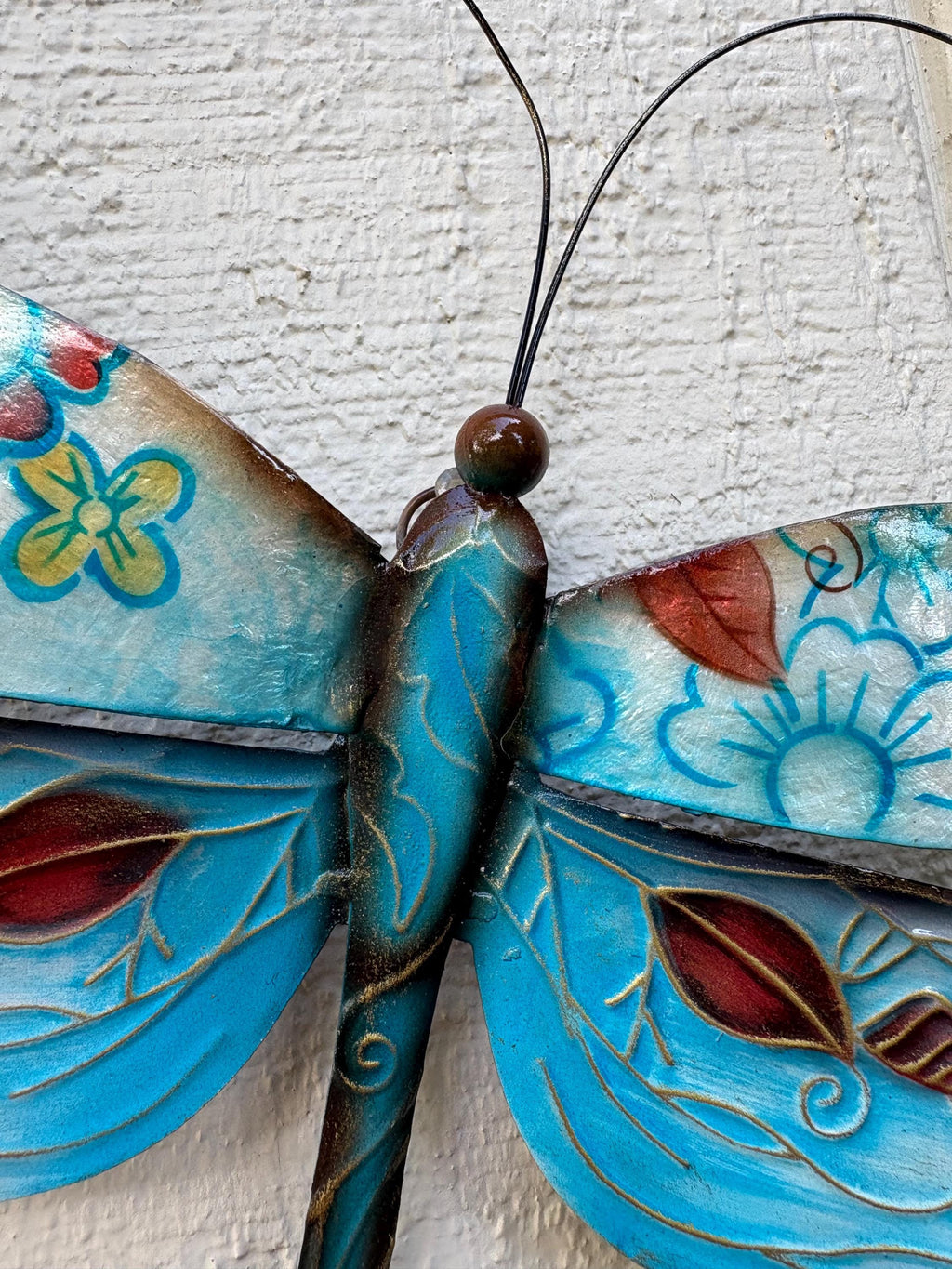 Dragonfly Metal Wall Art Made Unique With Capiz Shells Tropical Home And Yard Decor Dragonflies Symbolize Transformation Of New Beginnings