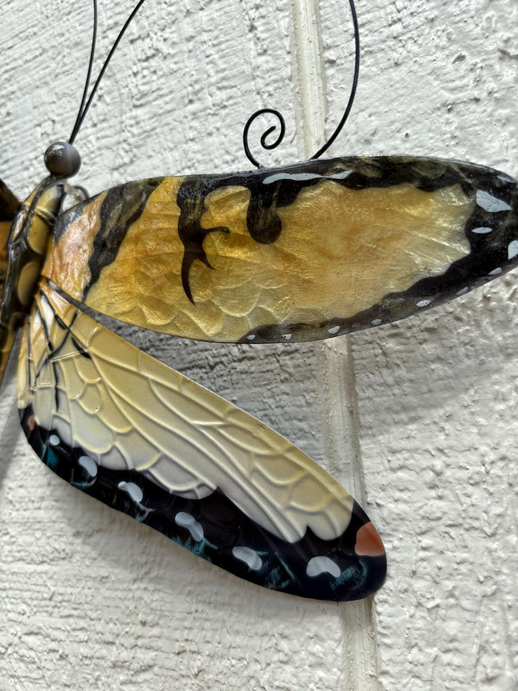 Dragonfly Metal Wall Art Tropical Beach House Decor Made Unique With Capiz Patio Yard & Garden Art Dragonflies Nature Inspired Gifts