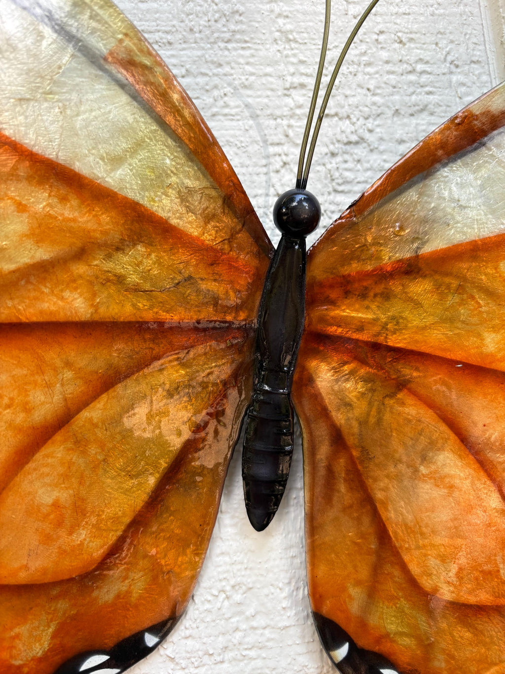 Butterfly Lover Metal Wall Decor Tropical Patio Yard & Garden Home Decor Made Unique With Capiz Shells Butterflies Nature Inspired Gifts