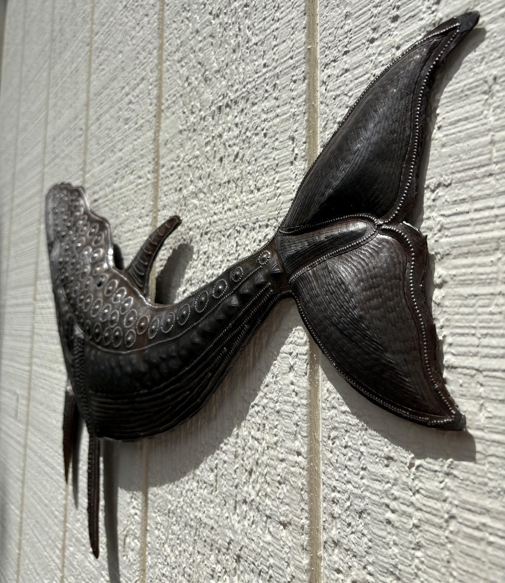 Whale Metal Wall Art Coastal Living & Beach House Decor Ocean Sea Life Home Decor