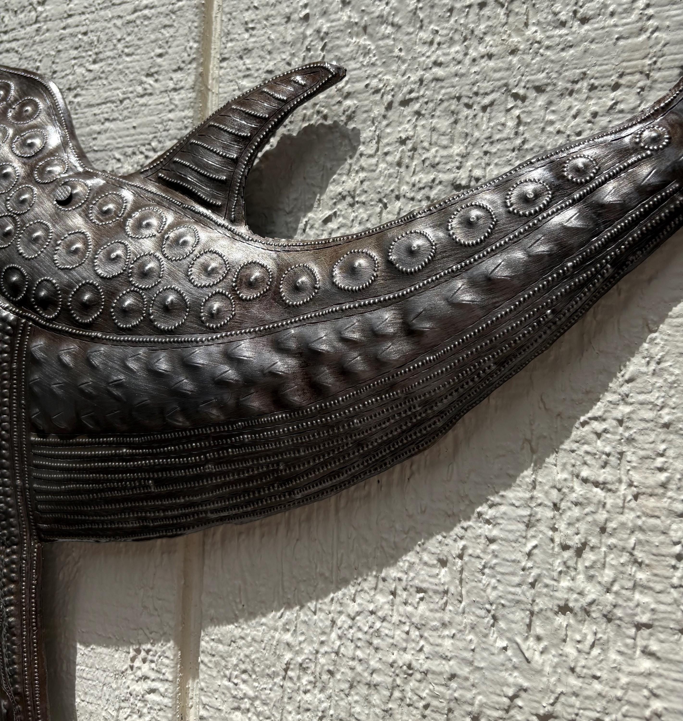 Whale Metal Wall Art Coastal Living & Beach House Decor Ocean Sea Life Home Decor