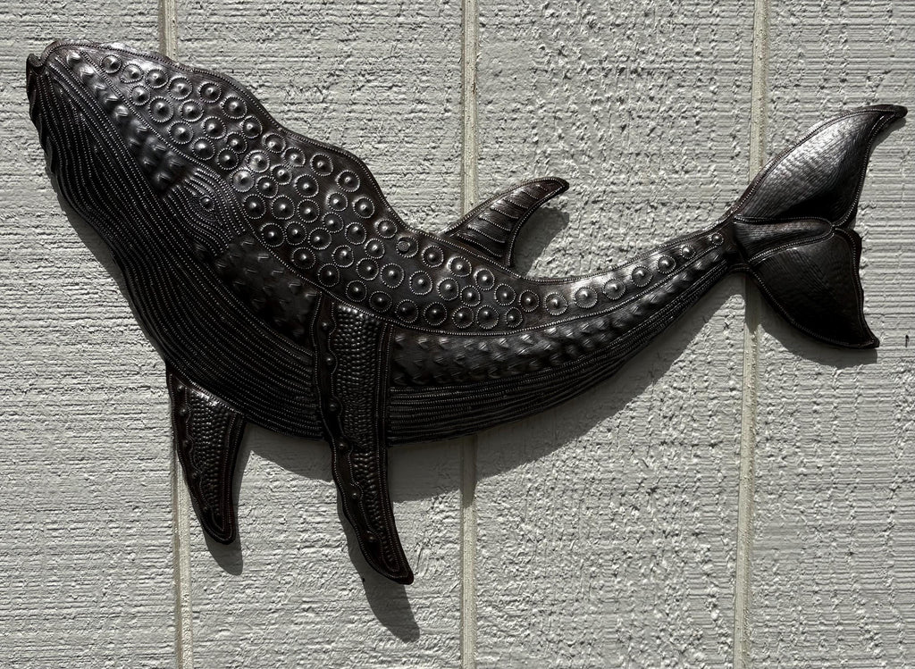 Whale Metal Wall Art Coastal Living & Beach House Decor Ocean Sea Life Home Decor
