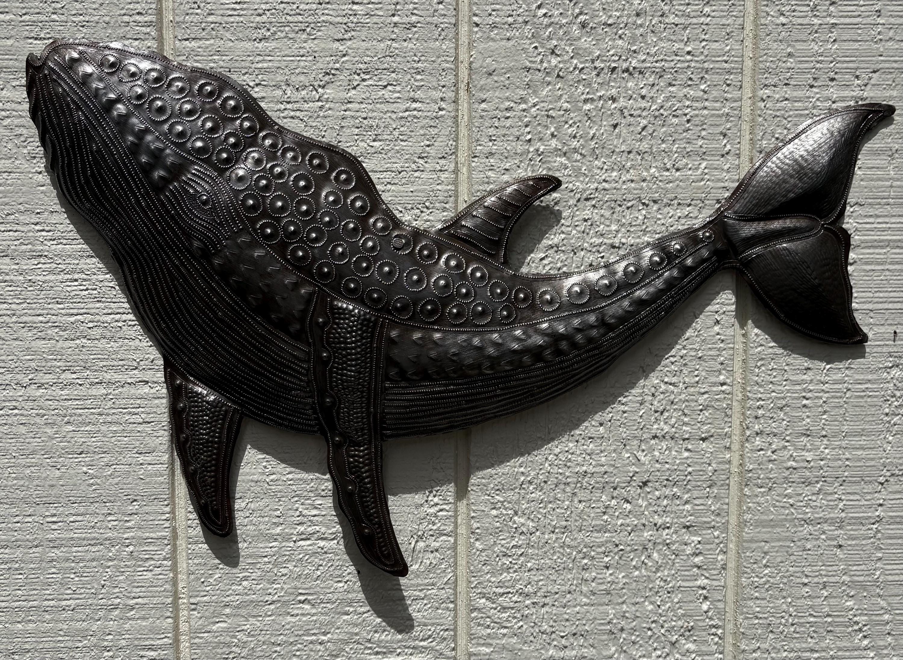 Whale Metal Wall Art Coastal Living & Beach House Decor Ocean Sea Life Home Decor