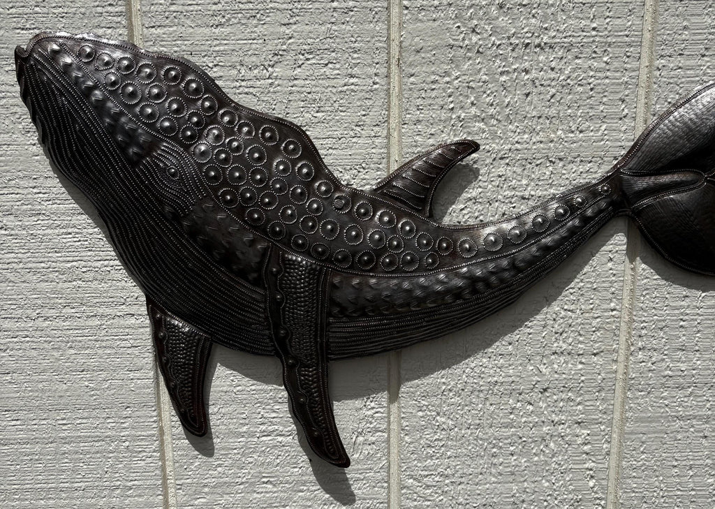 Whale Metal Wall Art Coastal Living & Beach House Decor Ocean Sea Life Home Decor