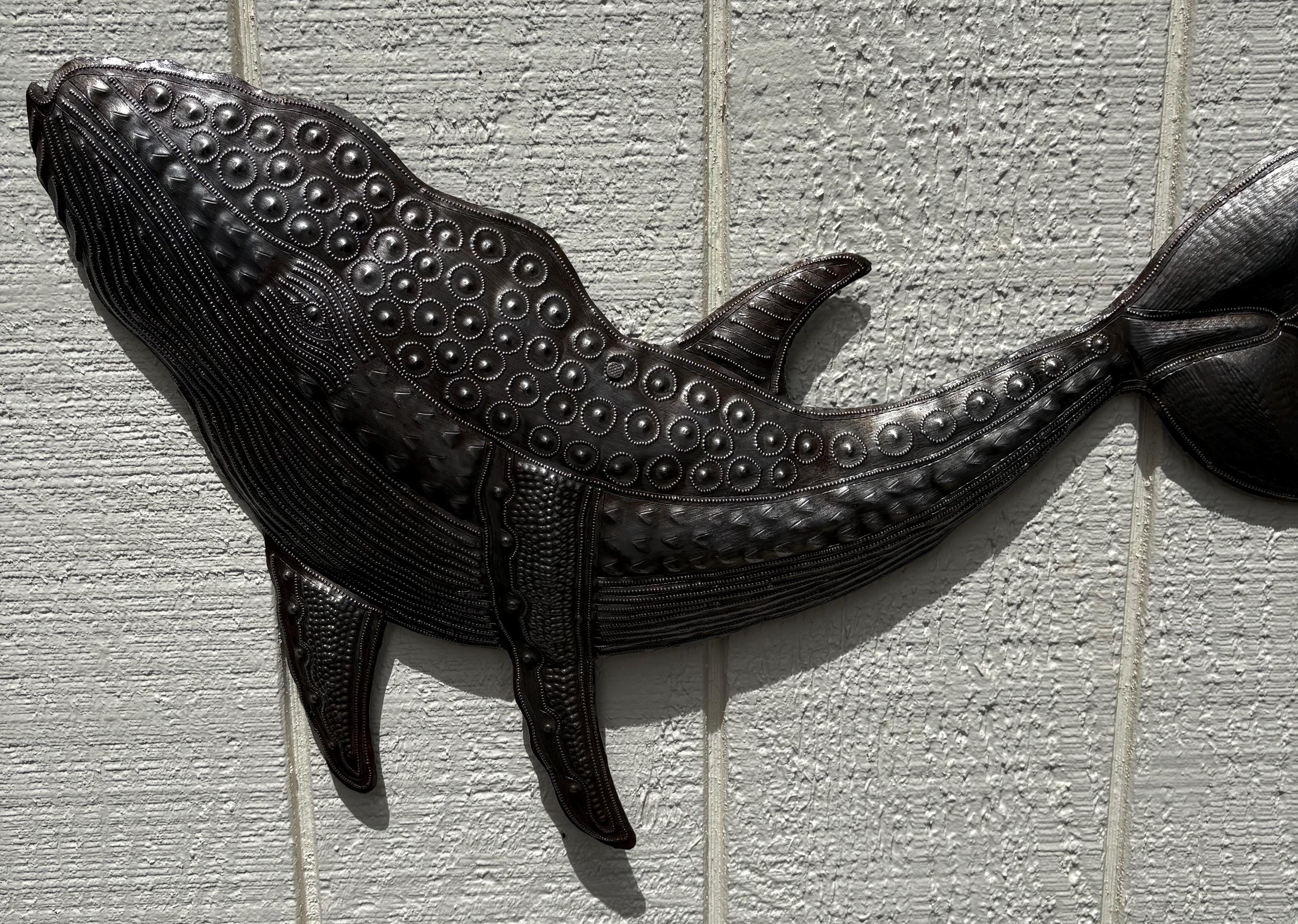 Whale Metal Wall Art Coastal Living & Beach House Decor Ocean Sea Life Home Decor