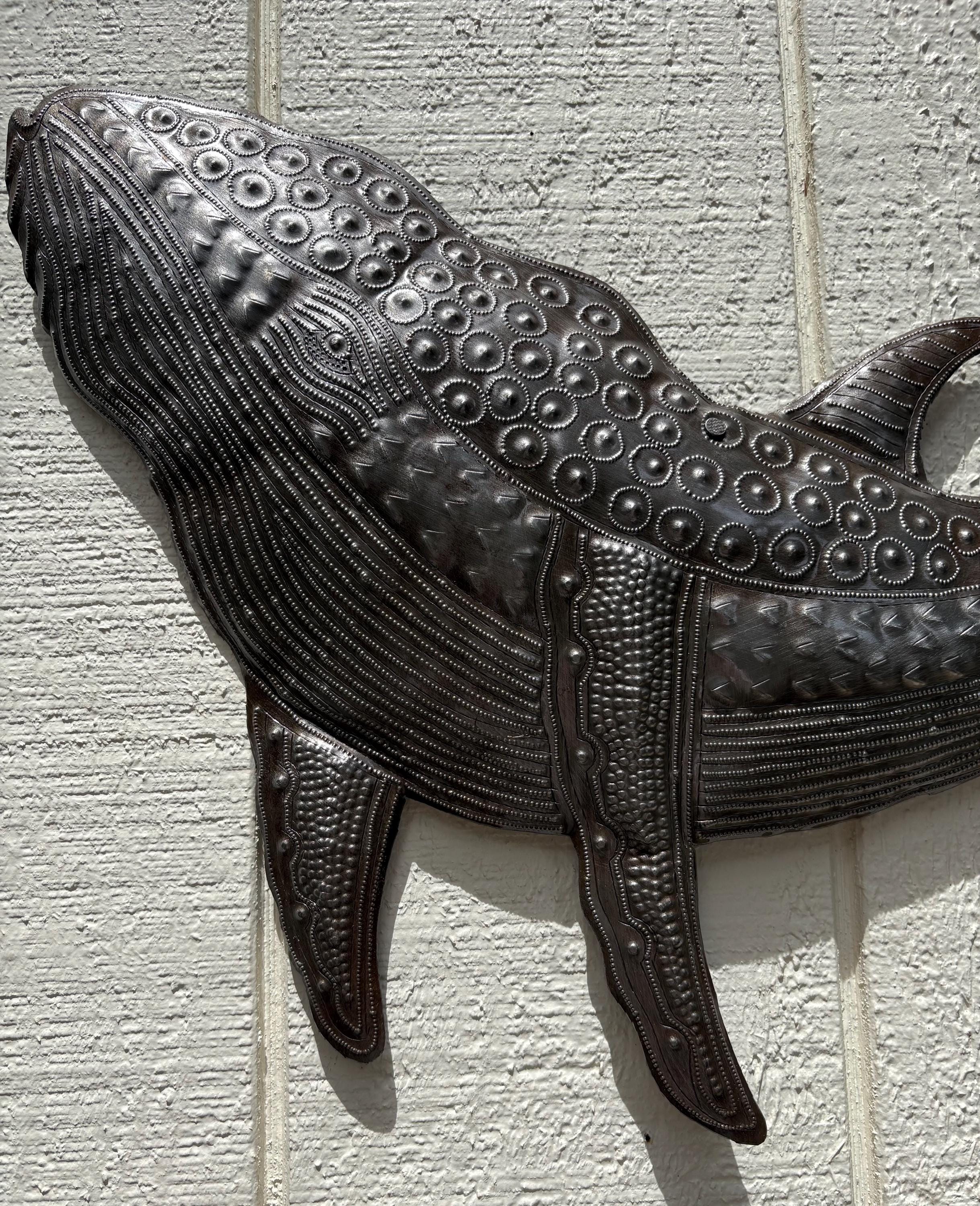 Whale Metal Wall Art Coastal Living & Beach House Decor Ocean Sea Life Home Decor