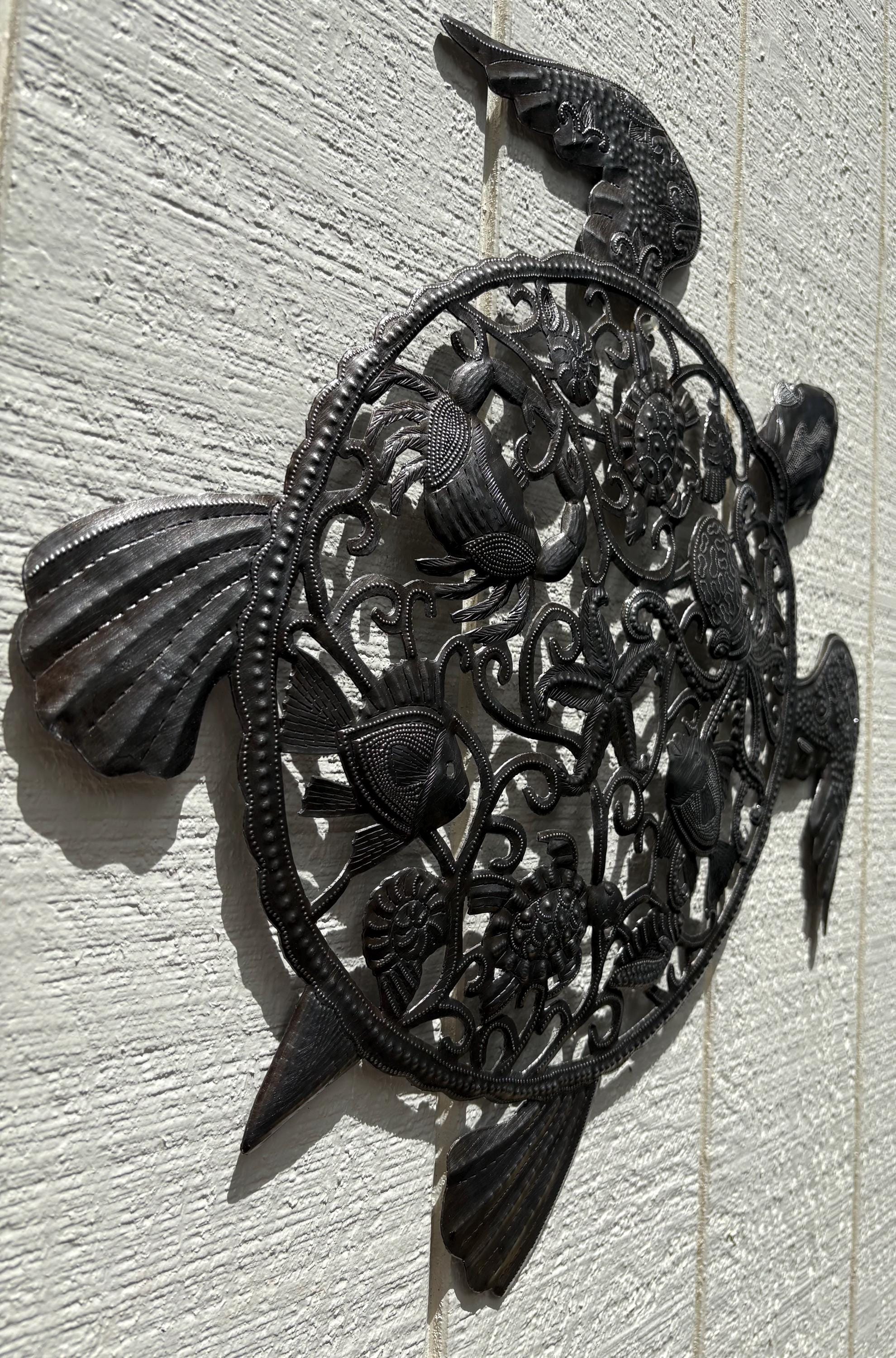 Turtle Metal Wall Art Coastal Living & Beach House Decor Ocean Sea Life Wall Art Nautical Theme, Sea Turtle Art