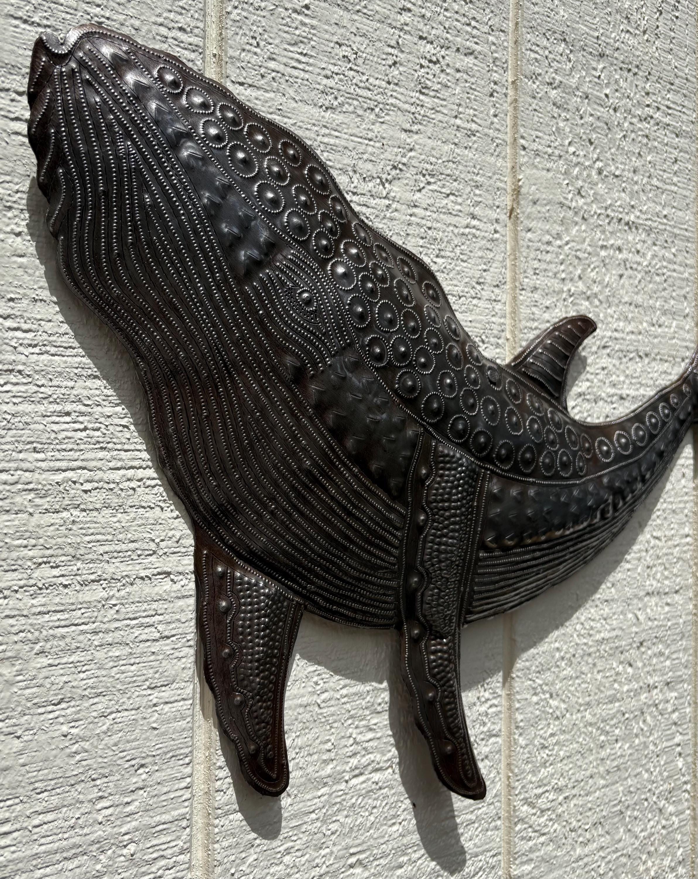 Whale Metal Wall Art Coastal Living & Beach House Decor Ocean Sea Life Home Decor