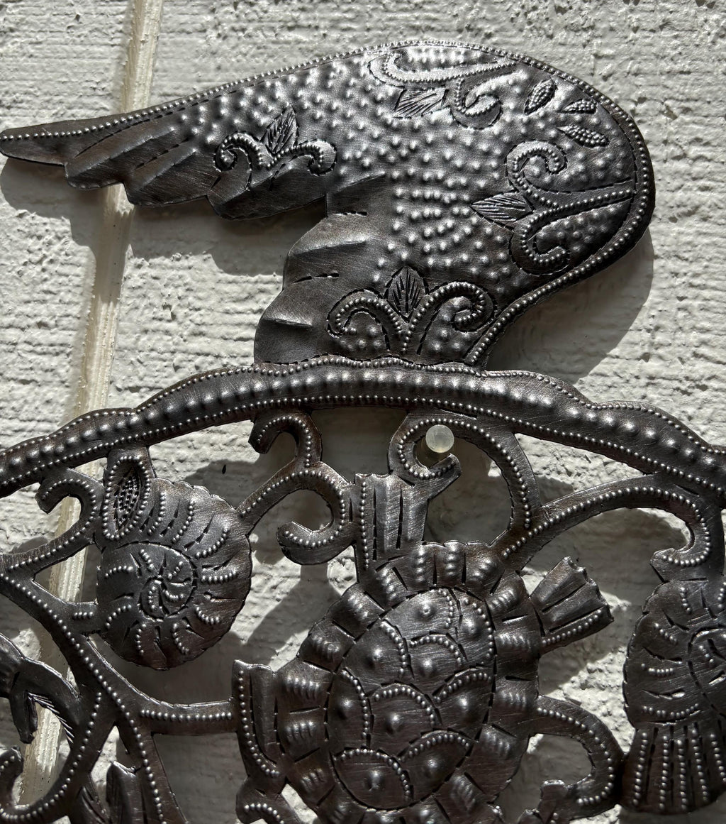 Turtle Metal Wall Art Coastal Living & Beach House Decor Ocean Sea Life Wall Art Nautical Theme, Sea Turtle Art