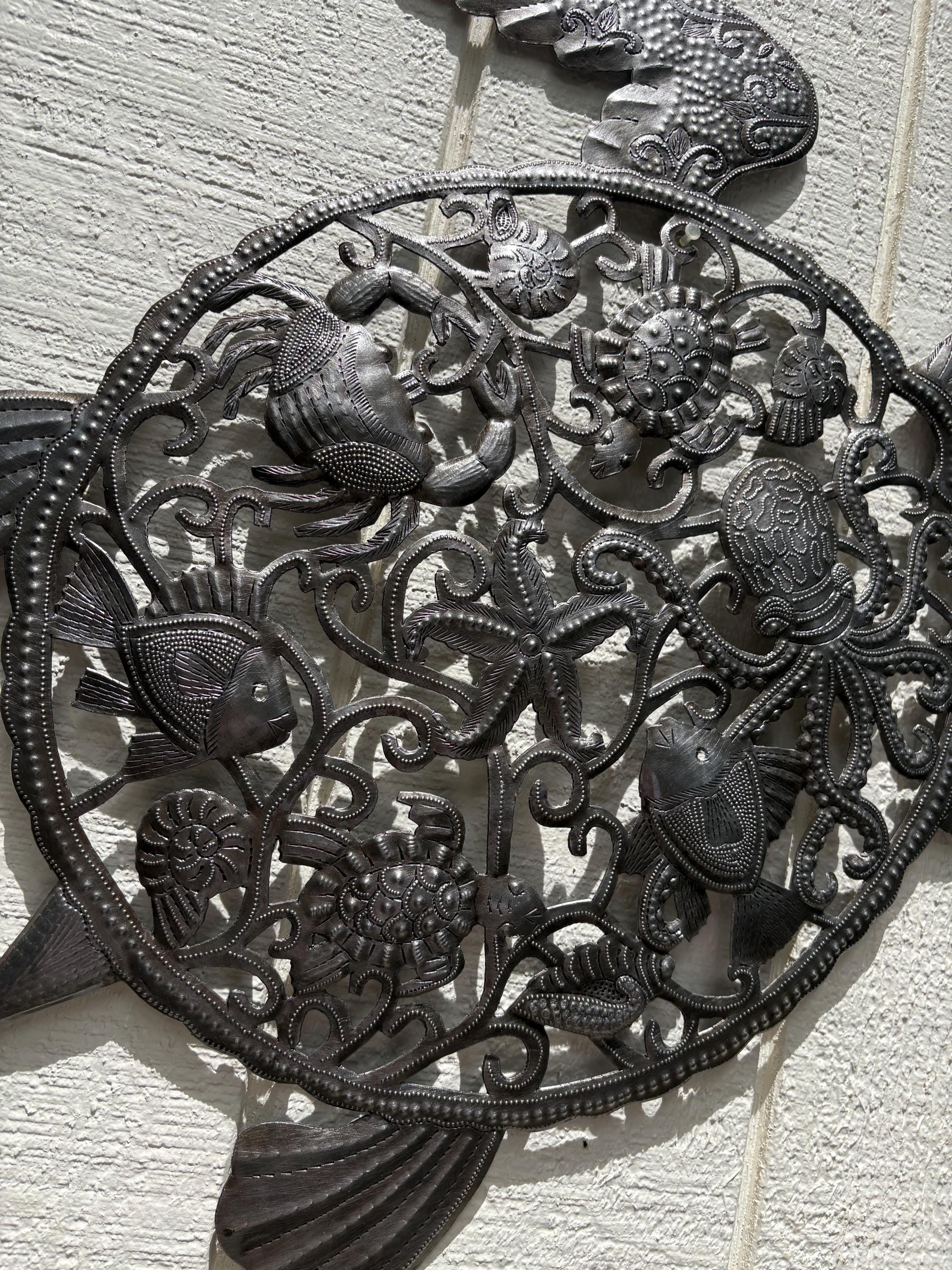 Turtle Metal Wall Art Coastal Living & Beach House Decor Ocean Sea Life Wall Art Nautical Theme, Sea Turtle Art