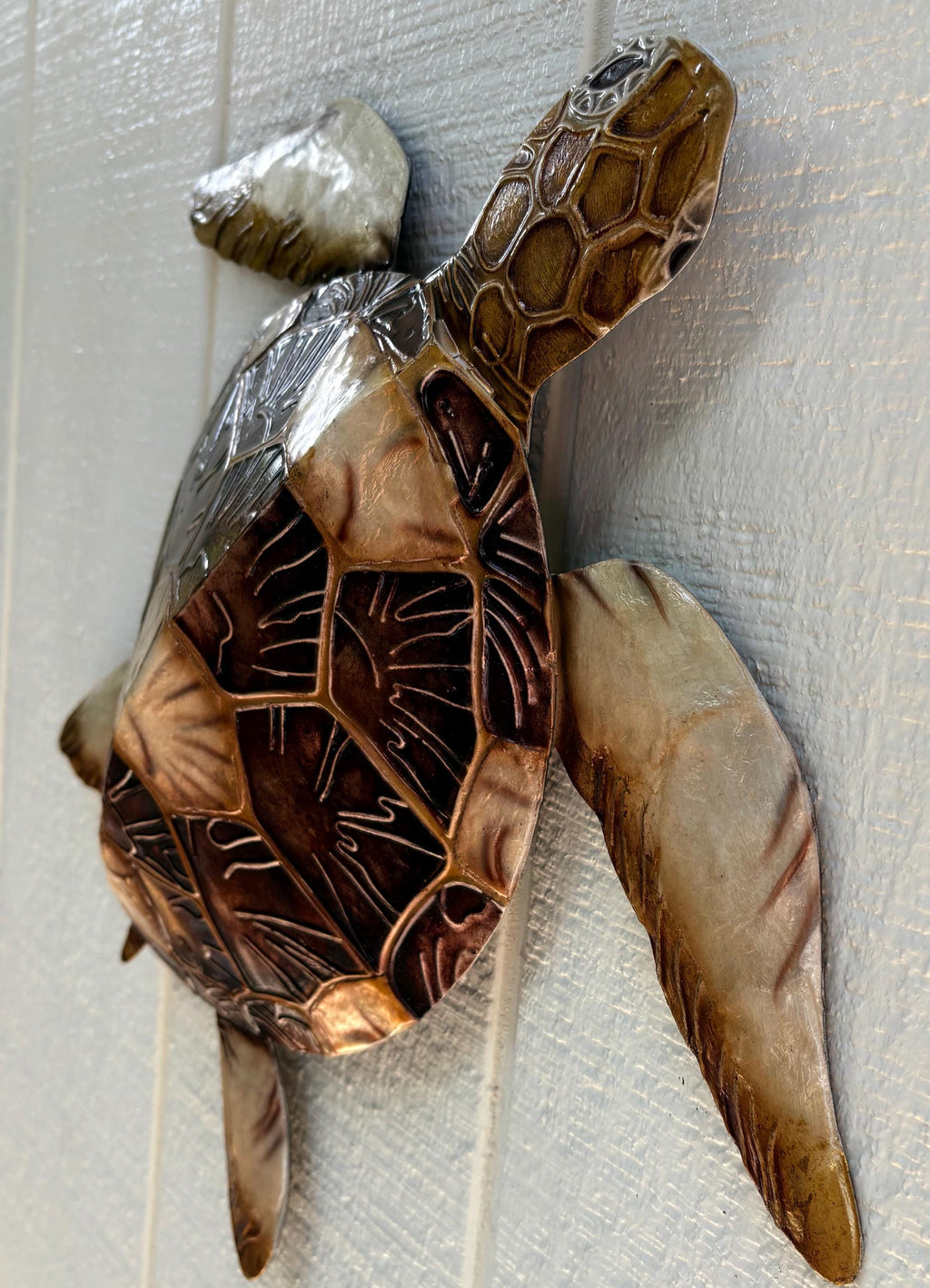 Sea Turtle Metal Wall Art, Beach House & Coastal Decor