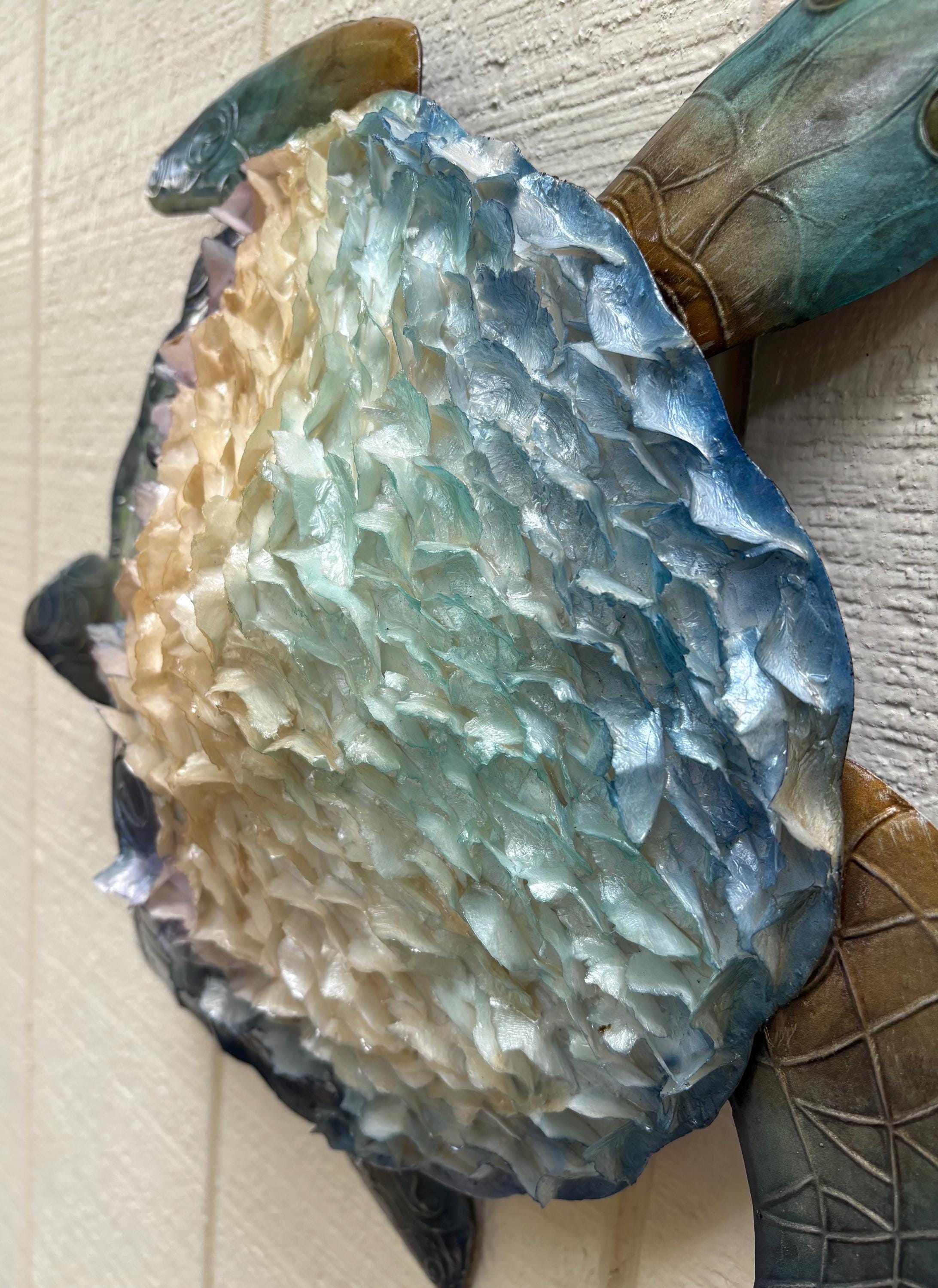 Sea Turtle Sea Life Metal Wall Art, Coastal Home & Nautical Decor