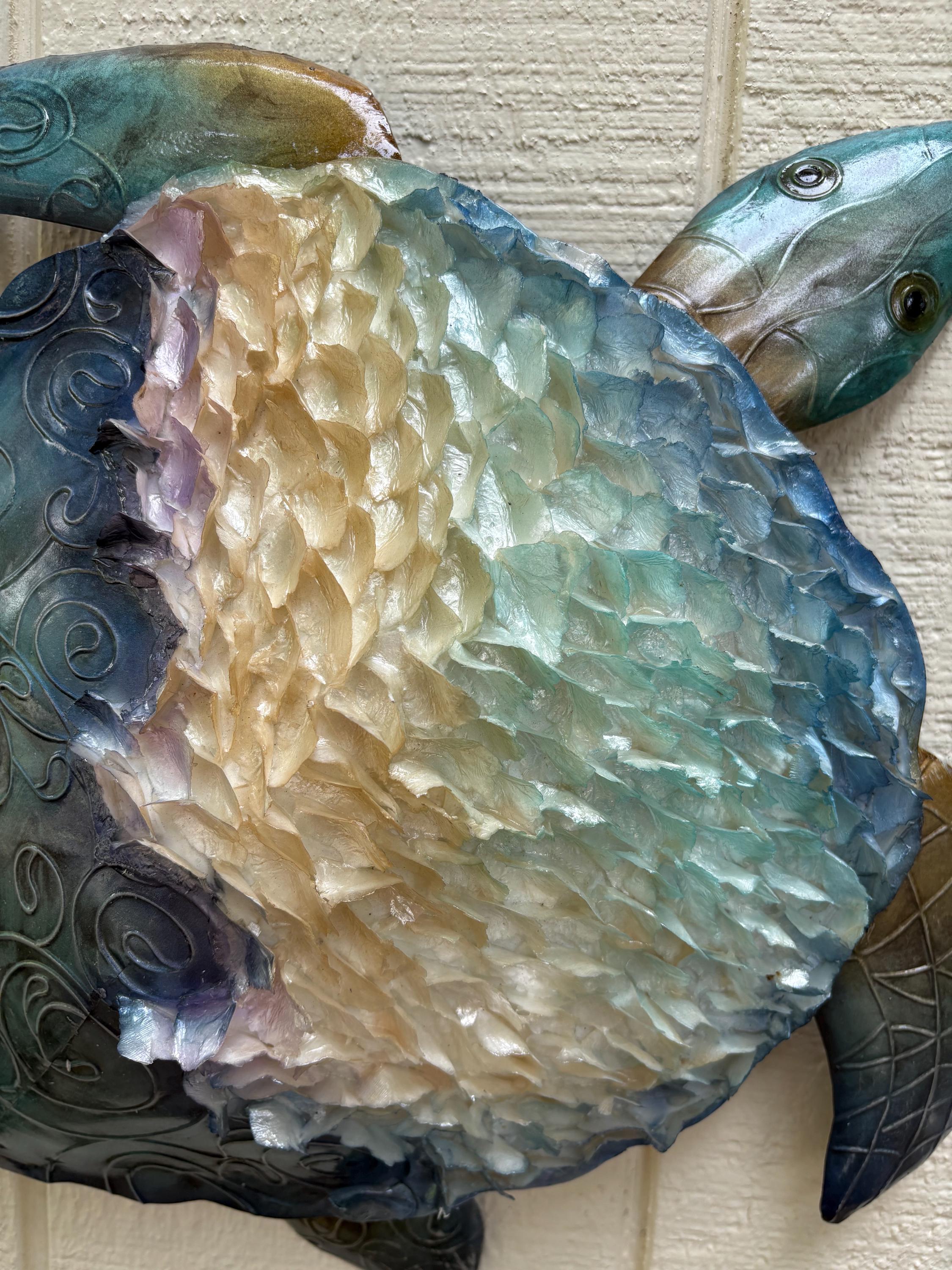 Sea Turtle Sea Life Metal Wall Art, Coastal Home & Nautical Decor
