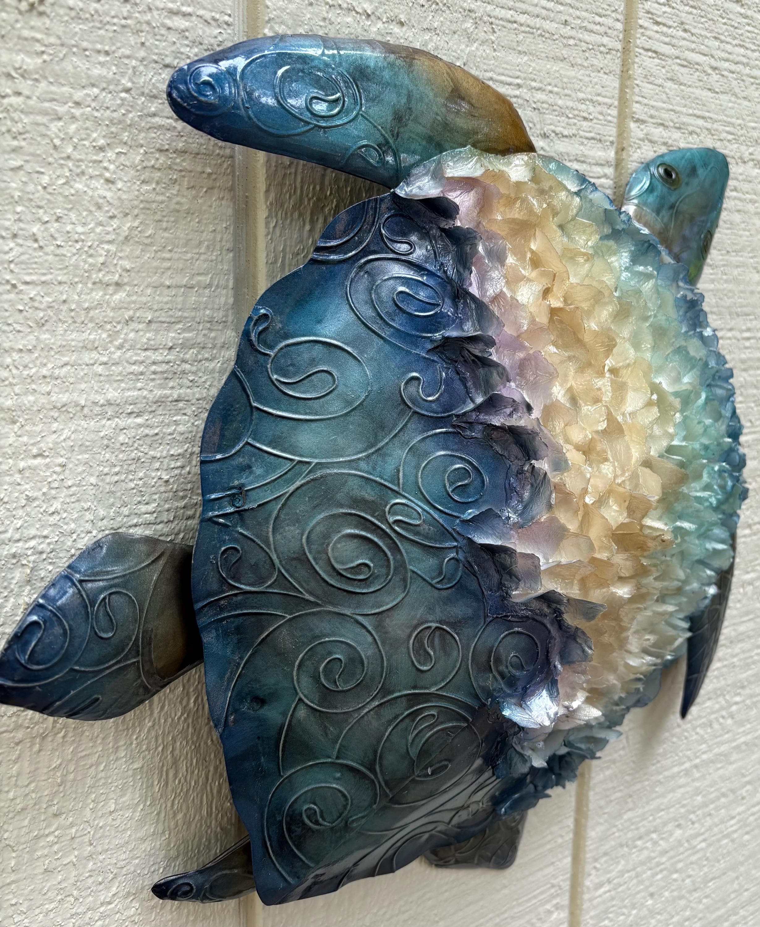 Sea Turtle Sea Life Metal Wall Art, Coastal Home & Nautical Decor