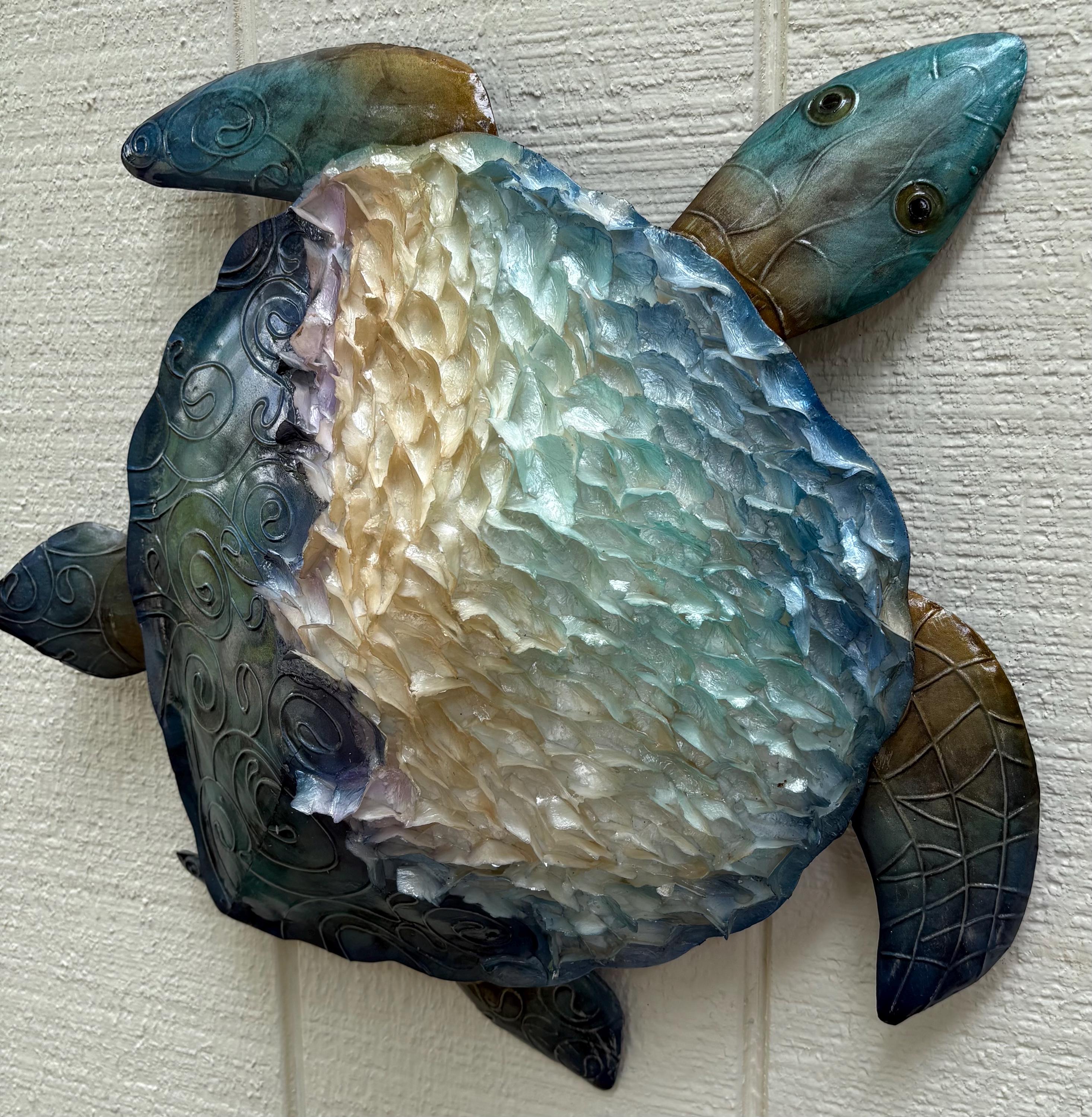 Sea Turtle Sea Life Metal Wall Art, Coastal Home & Nautical Decor